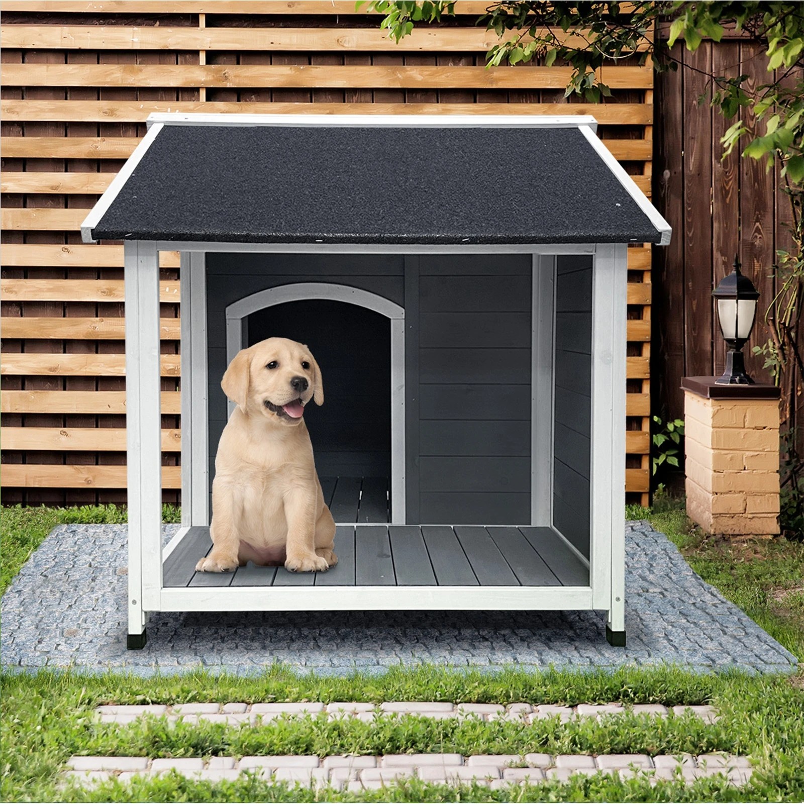 4 Alopet Dog Kennel Kennels House Outdoor Pet Wooden Large Cage Cabin Box Awning - Multi, 4 of 10
