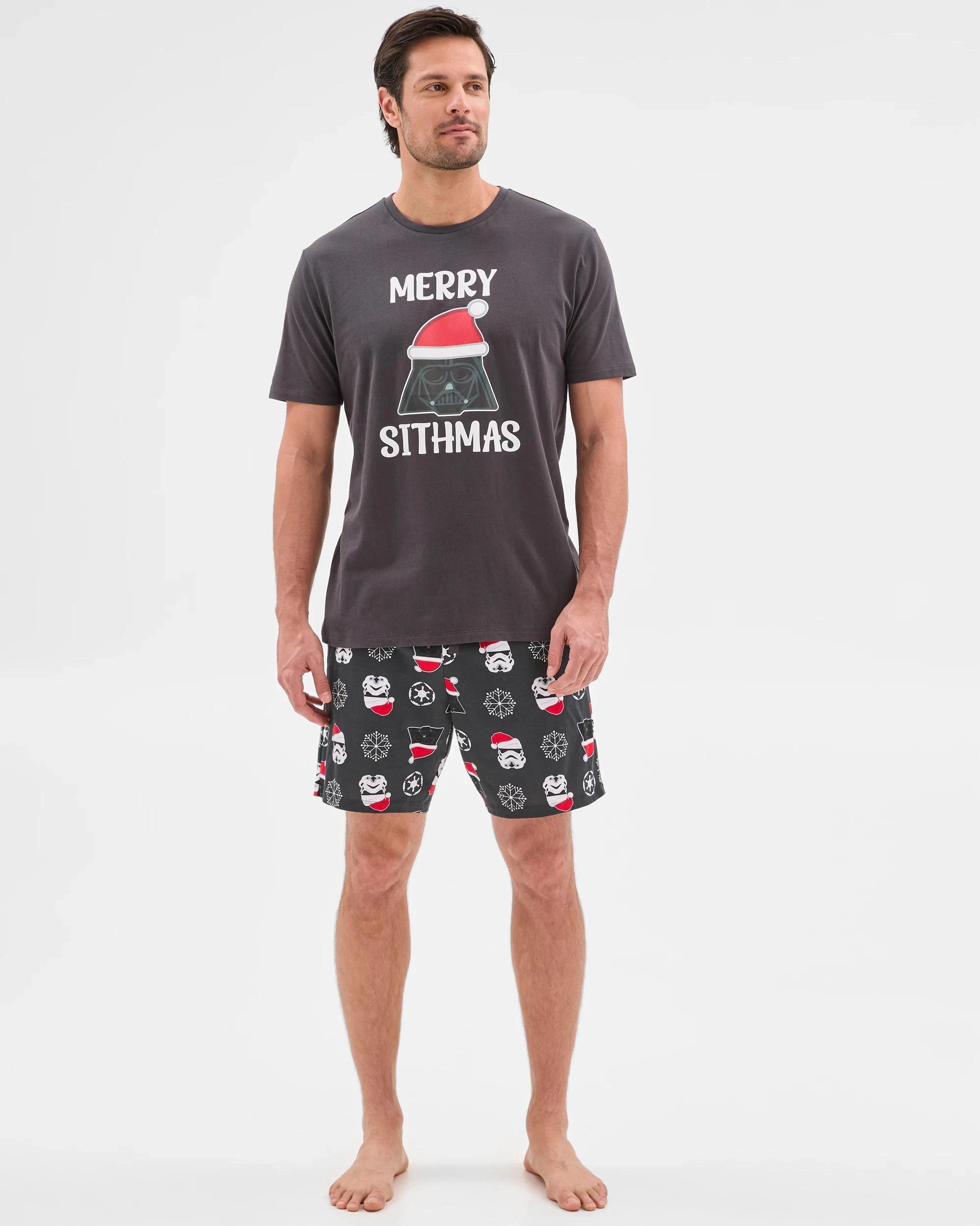 1 Star Wars Christmas Mens Cotton Short Pyjama Set STAR WARS, 1 of 6