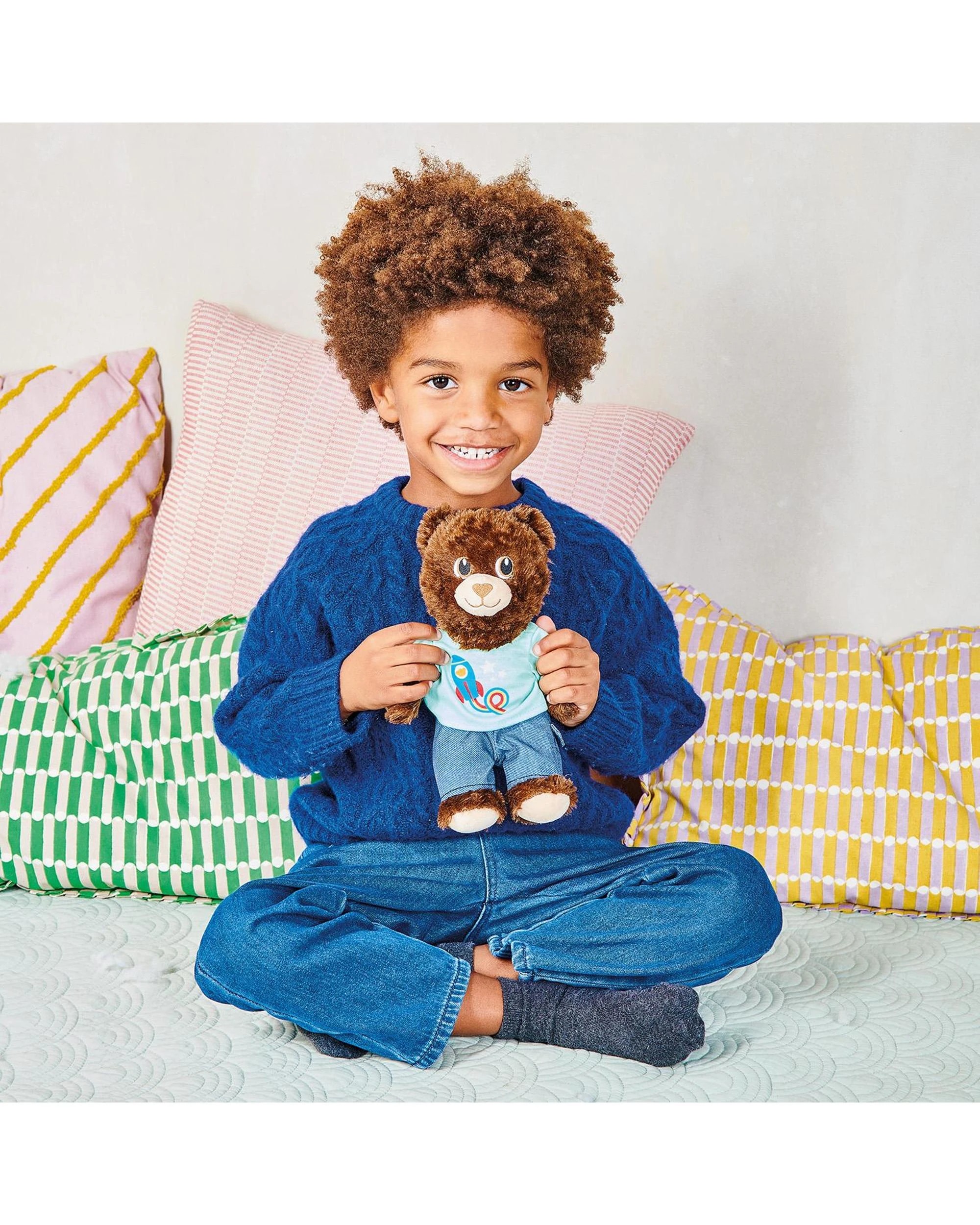 9 Casdon Build-A-Bear Workshop Furtastic Bear and Outfit - Dark Brown + Rocket -  Plush, 9 of 9