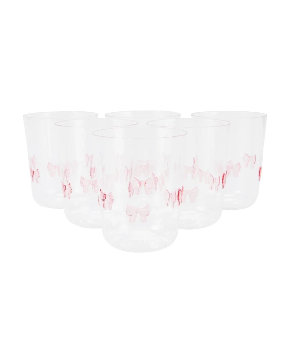 1 6 Piece Reusable Bow Icon Tumblers, 1 of 4