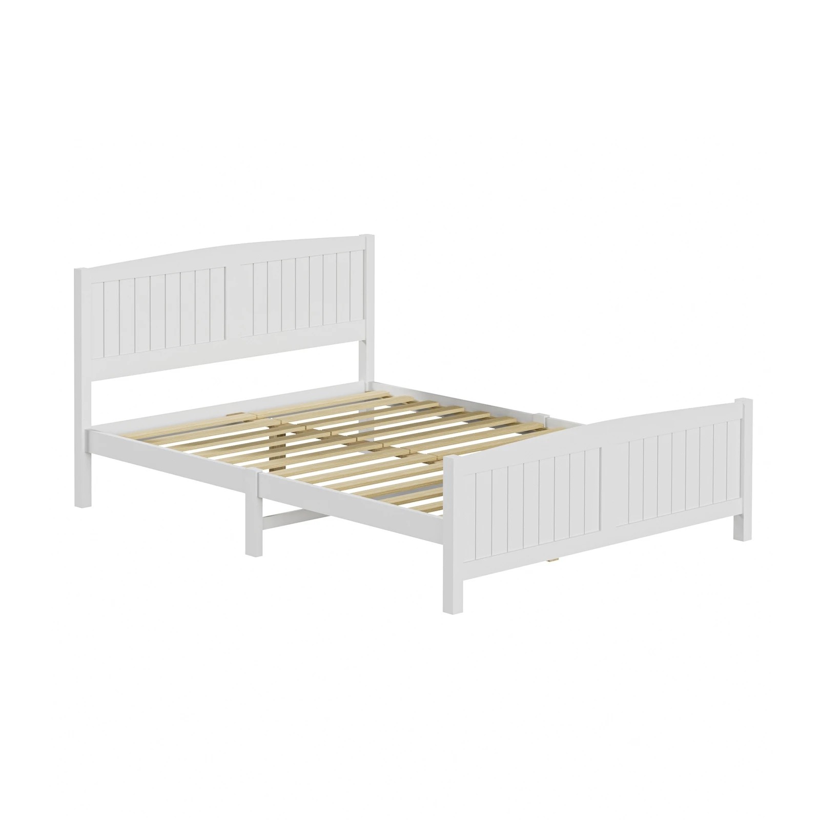 7 Oikiture Bed Frame Queen Size Wooden Base Timber Platform
 - White, 7 of 10