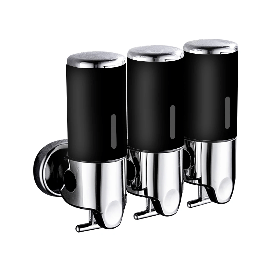 1 Traderight 3 Bottles Bathroom Soap Dispenser - Black, 1 of 7