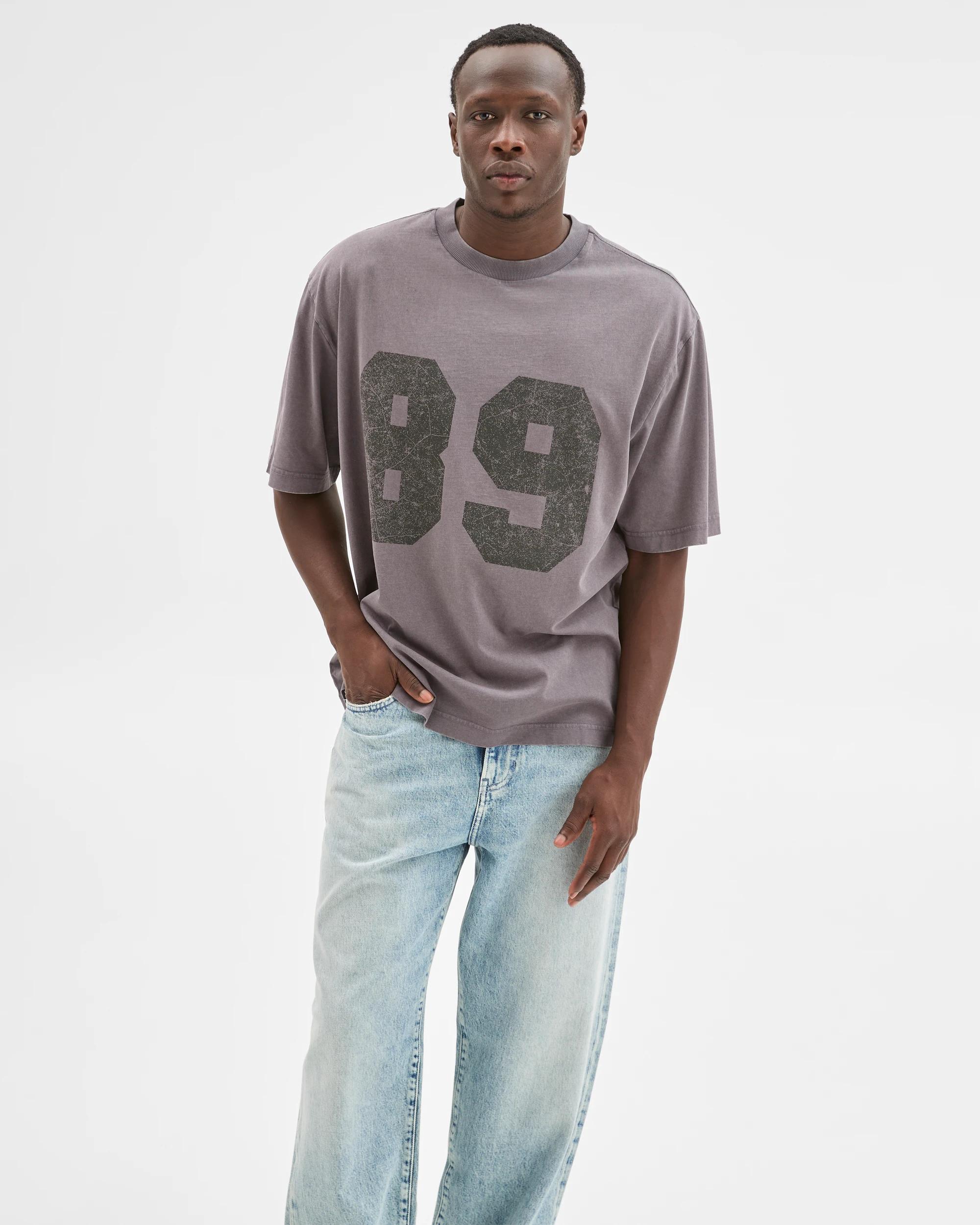 1 Commons Australian Cotton Boxy Fit Graphic T-Shirt GREY, 1 of 6