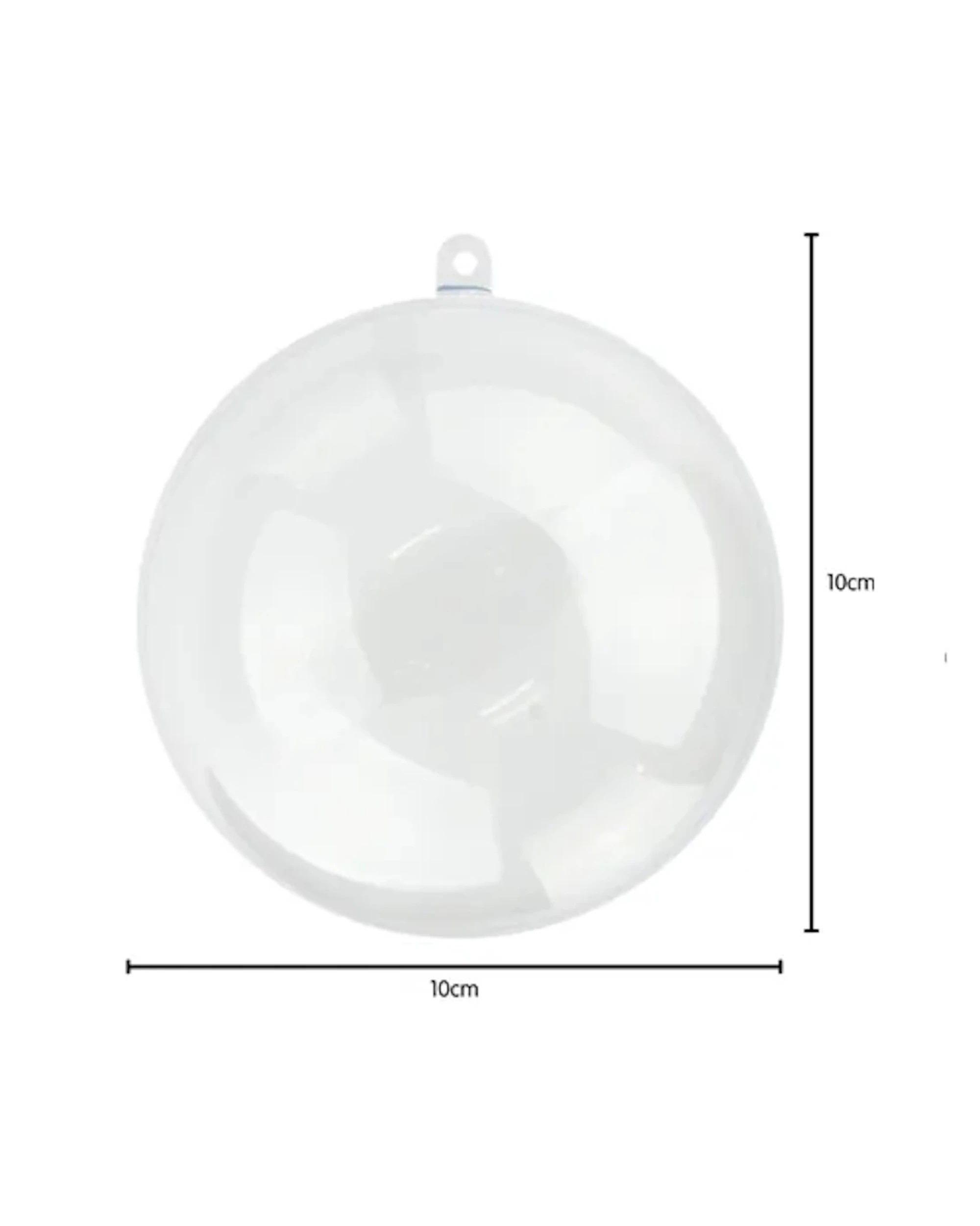 4 Partyrama Clear Plastic Fillable Bauble 10cm, 4 of 5