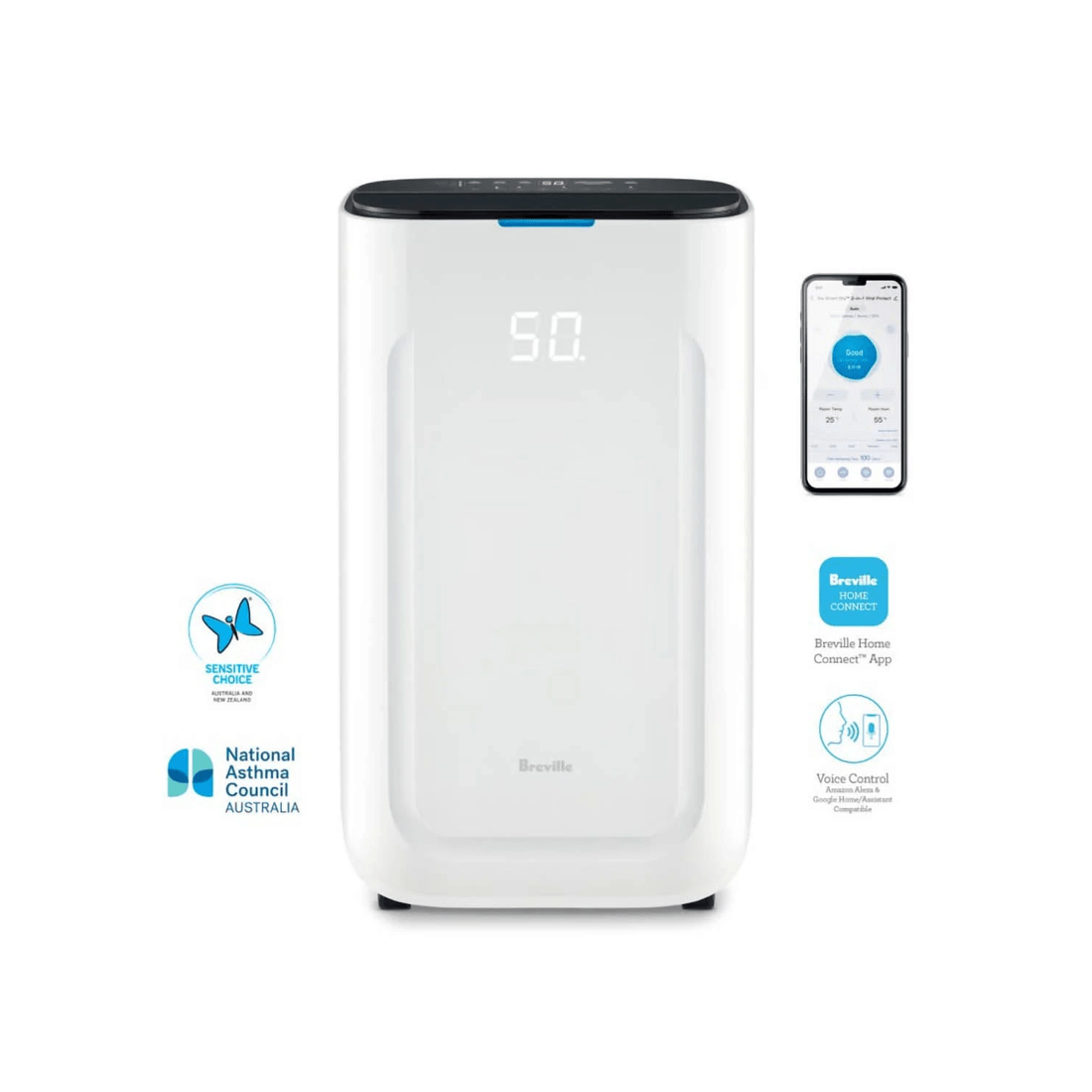 3 Breville The Smart Dry 2-in-1 Viral Protect Dehumidifier, 3 of 6