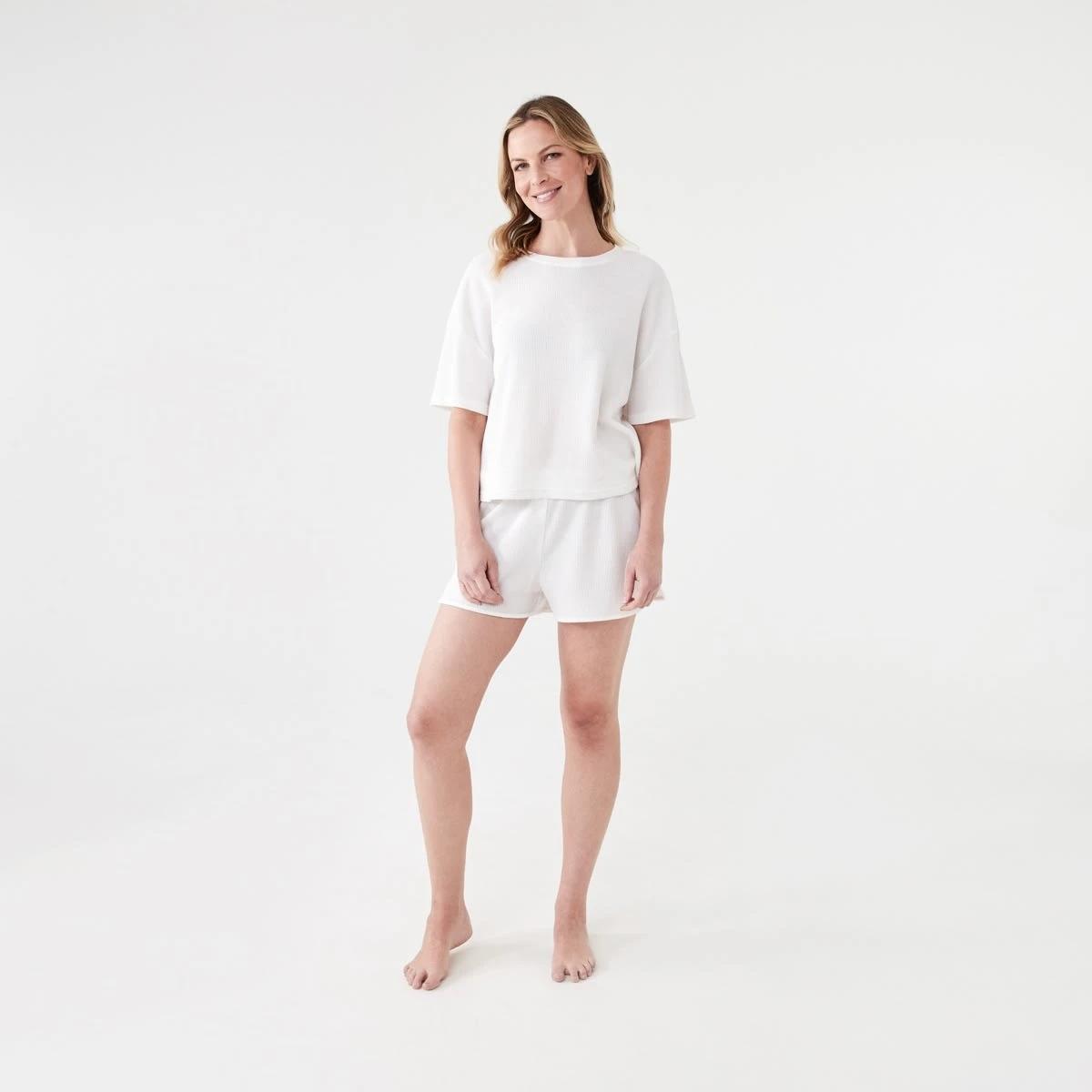 6 Waffle Shorts WHISPER WHITE, 6 of 6