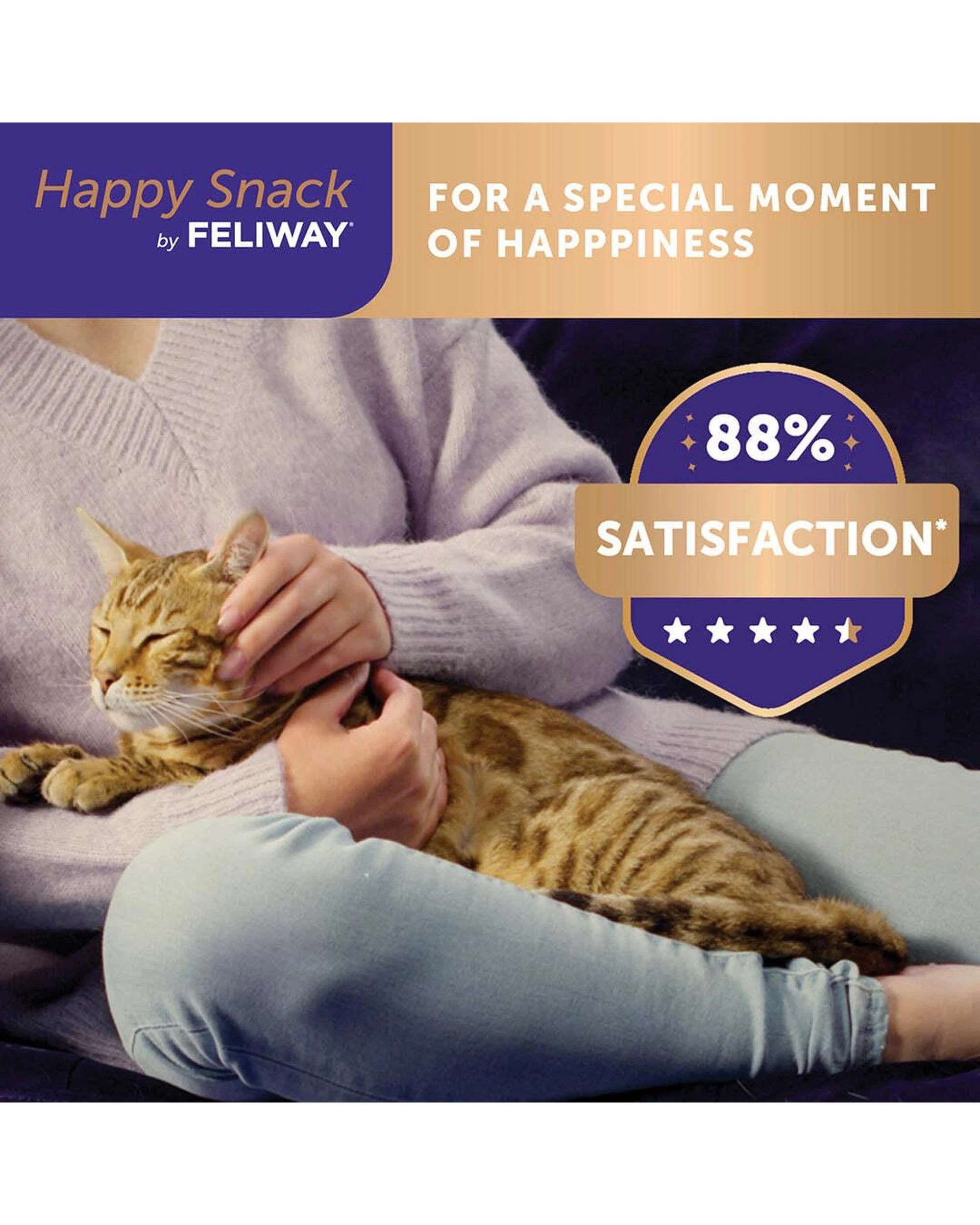 6 Feliway Happy Snack Tasty Calming Treats for Cat Chicken 6 x 15g, 6 of 8