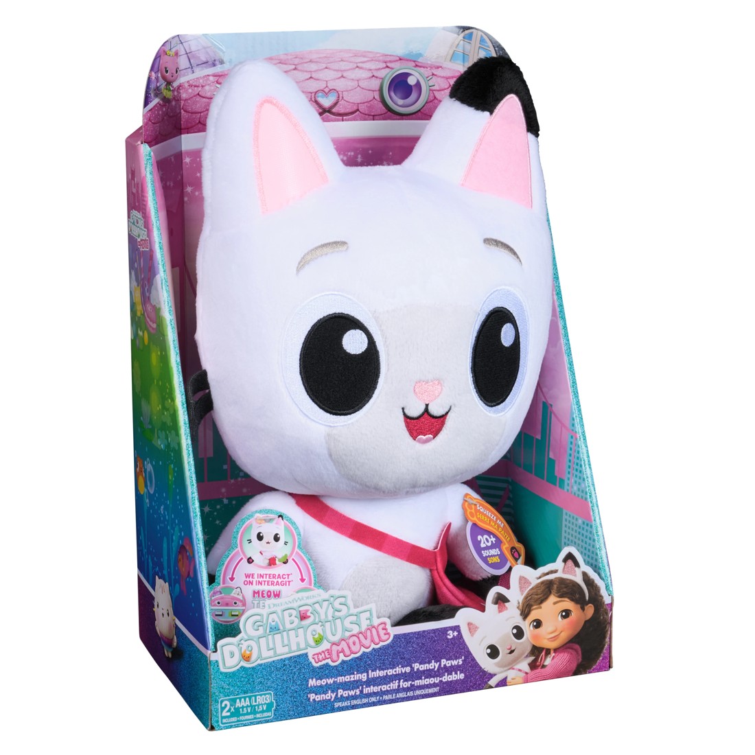 8 Gabby's Dollhouse: The Movie, Meow-mazing Interactive Pandy Paws Plush Toy
 - Multi, 8 of 8