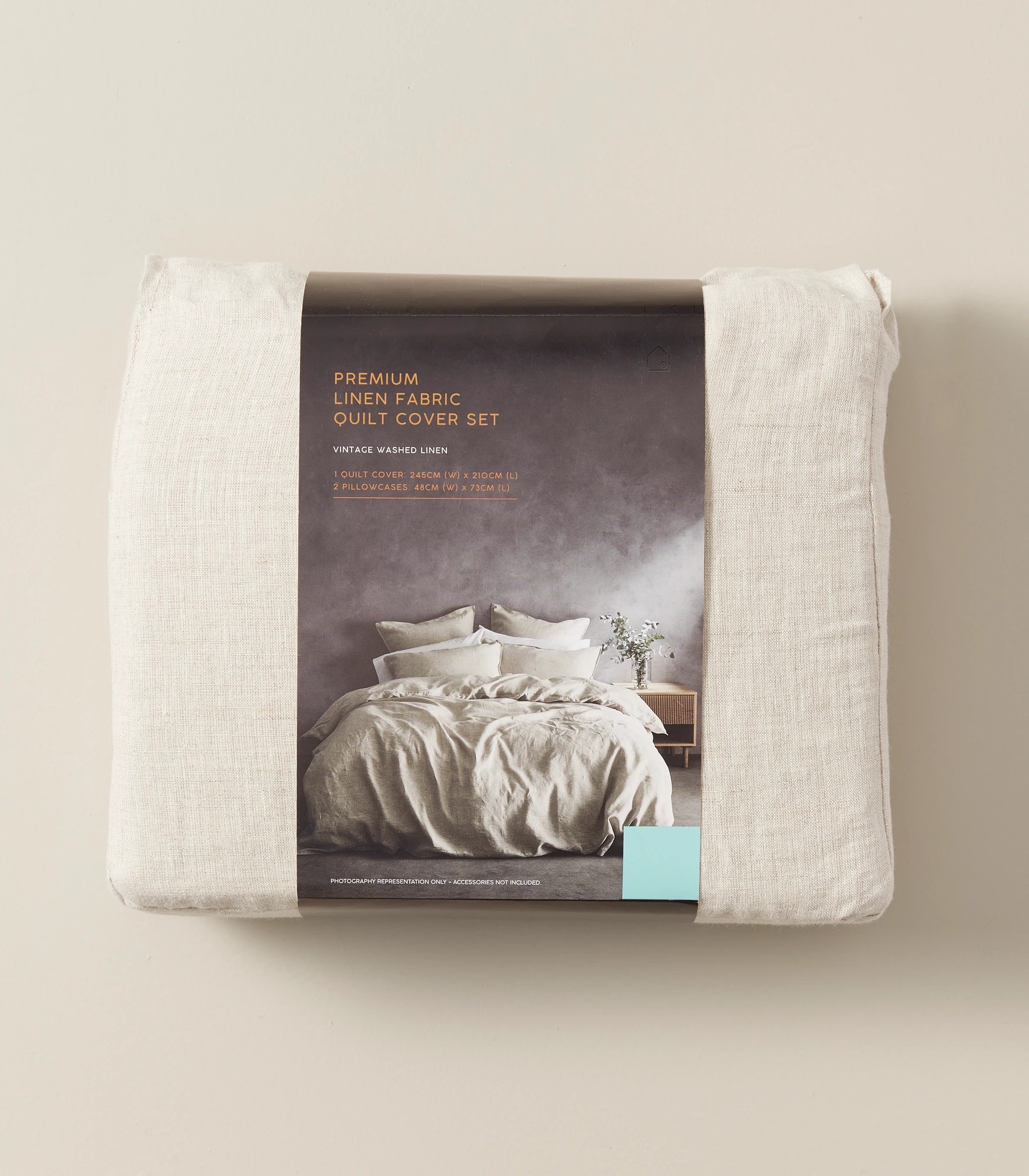 4 Target European Linen Quilt Cover Set
 - Queen Bed
 - Natural, 4 of 4