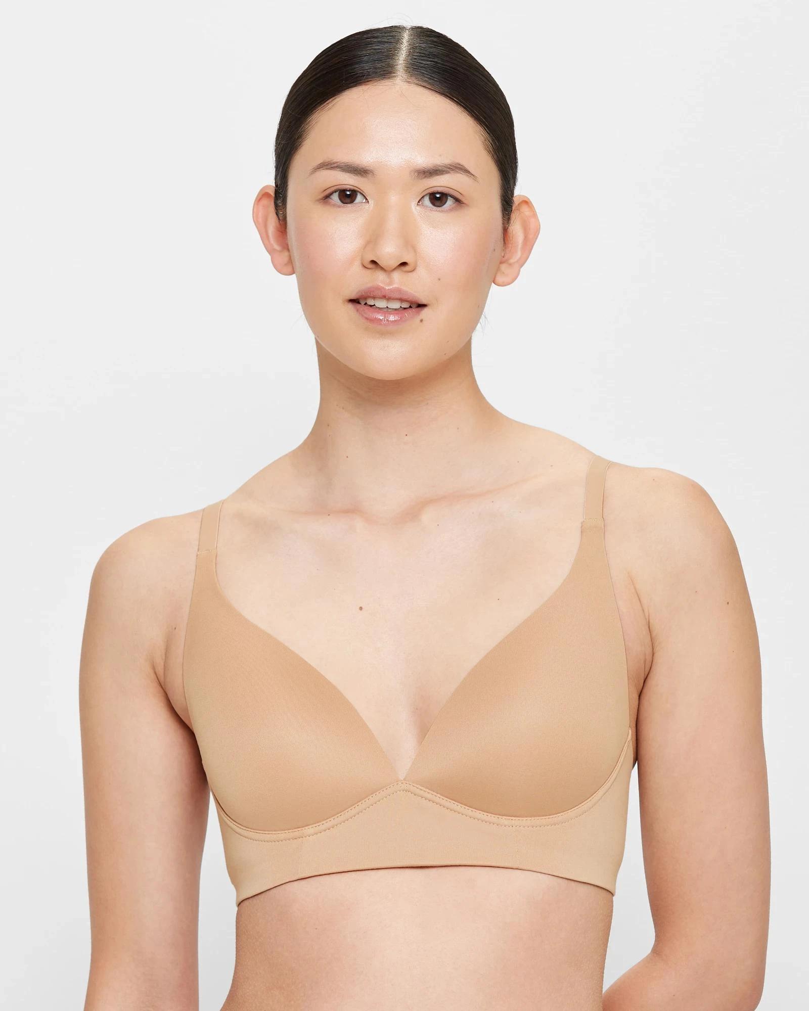 1 Target Soft Comfort Wirefree T-Shirt Bra LATTE, 1 of 3