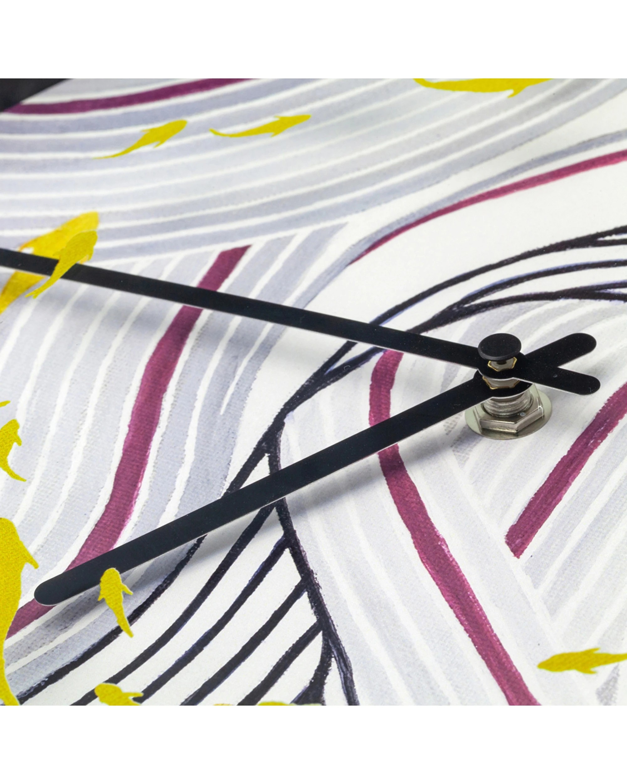 4 NeXtime Koi 30cm Silent Wall Clock Artistic Design Plastic Case - Grey, 4 of 5