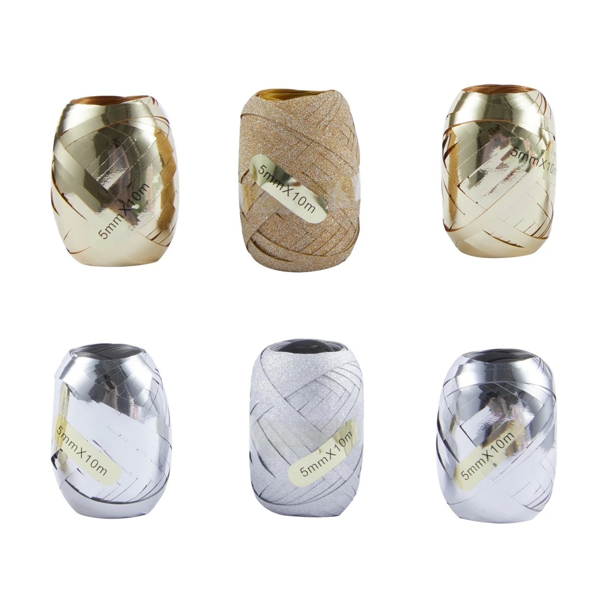 1 6 Piece Curling Ribbons - Metallic, 1 of 4