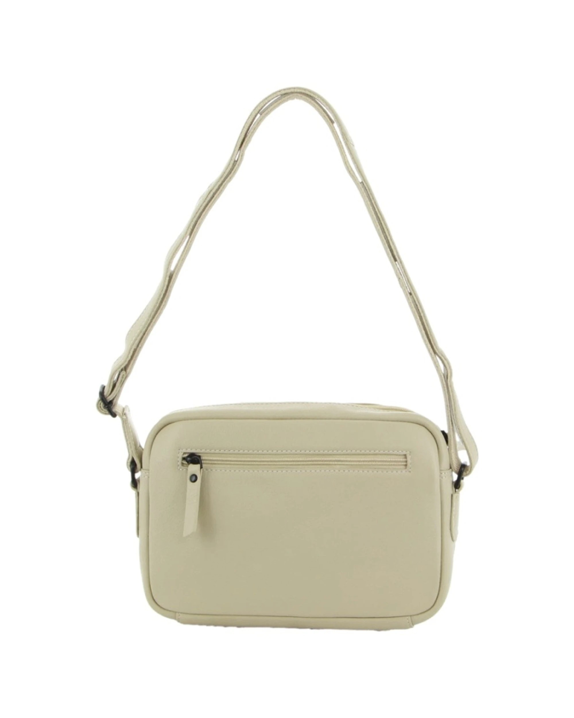 3 Milleni Women's Zip Leather Shoulder Crossbody Bag 26x20cm Cement - Beige, 3 of 3