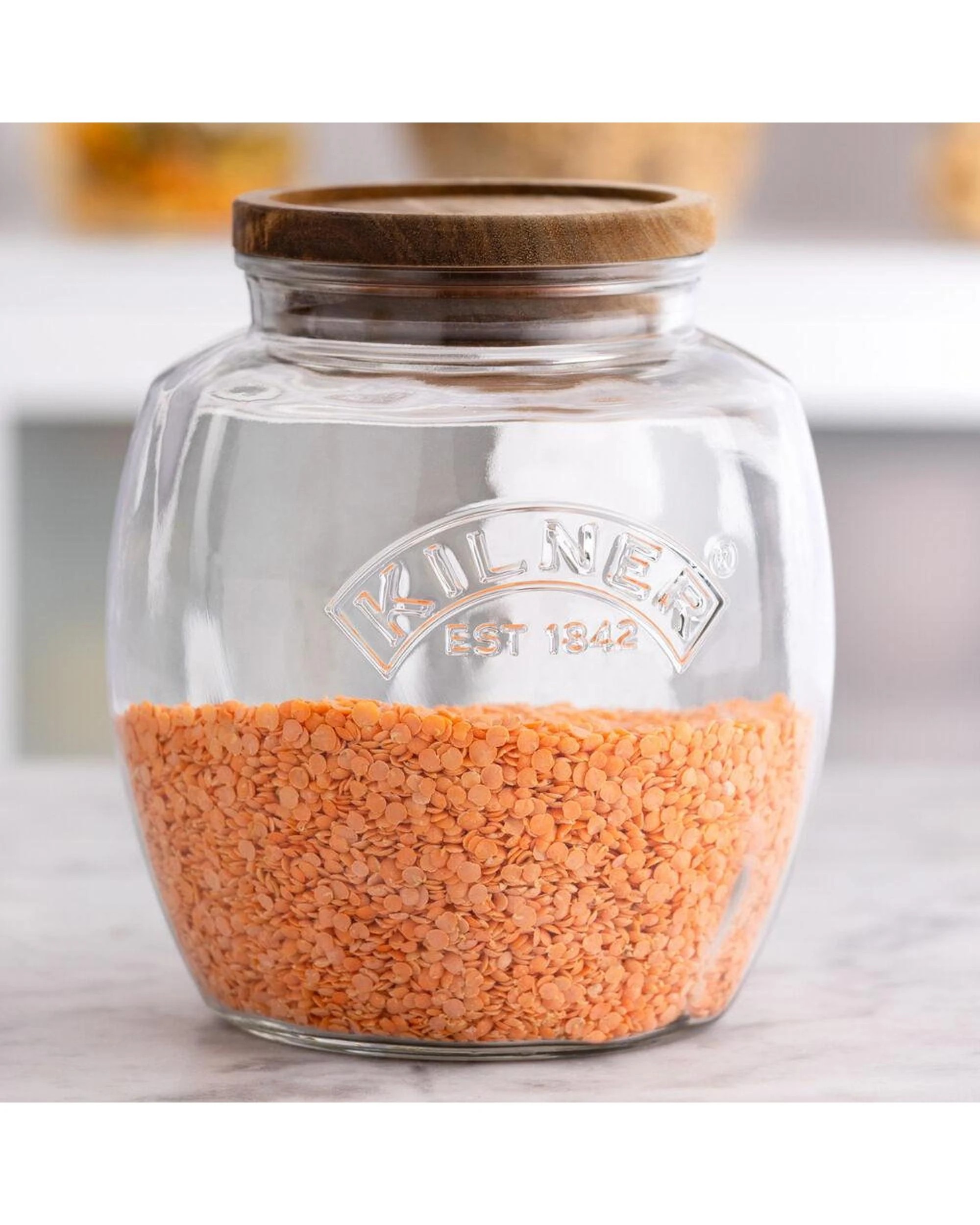 3 Kilner Universal Storage Jar with Acacia Lid 2L, 3 of 4