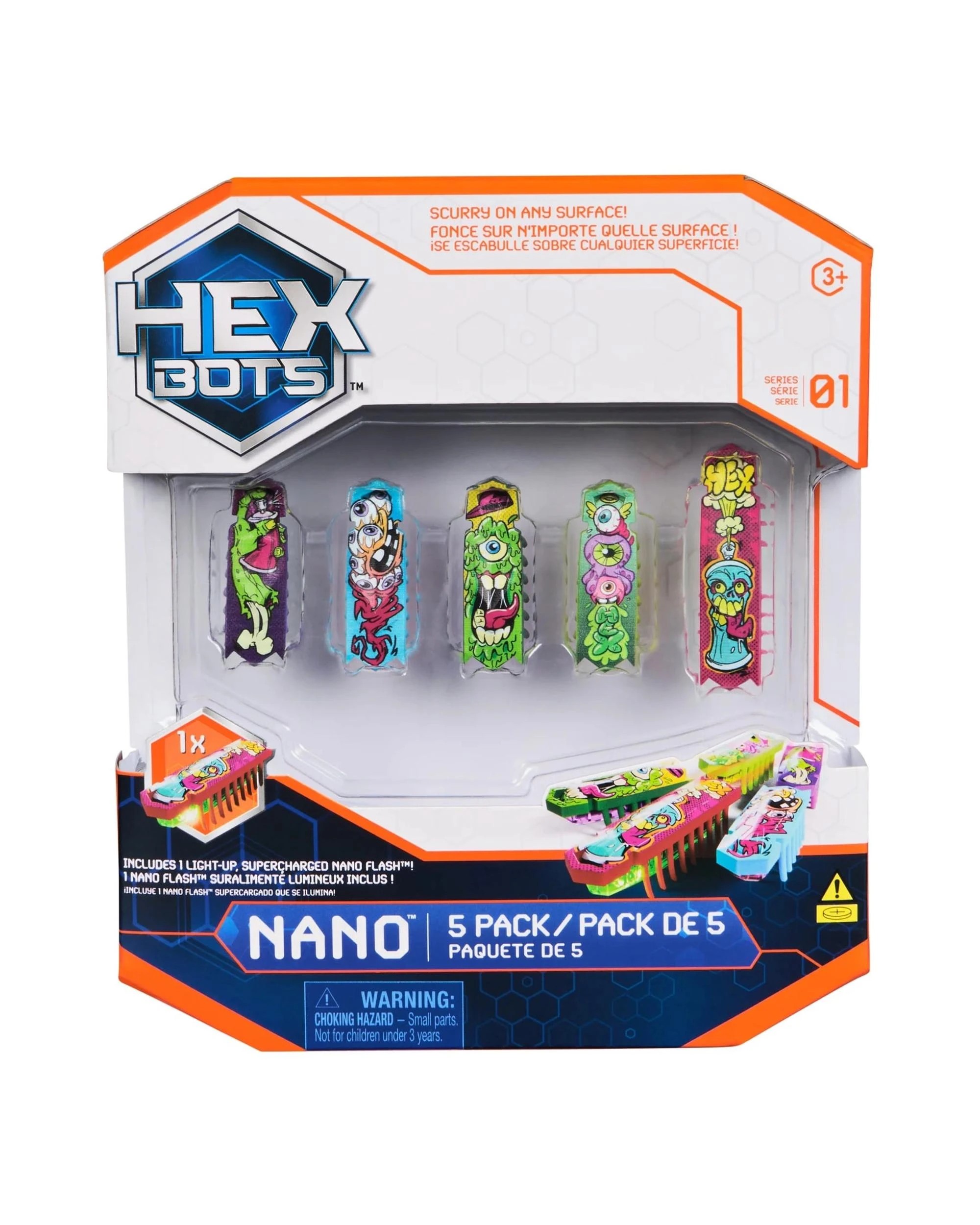 1 Hex Bots Nano 5 Pack with 1 Nano Flash, 1 of 6