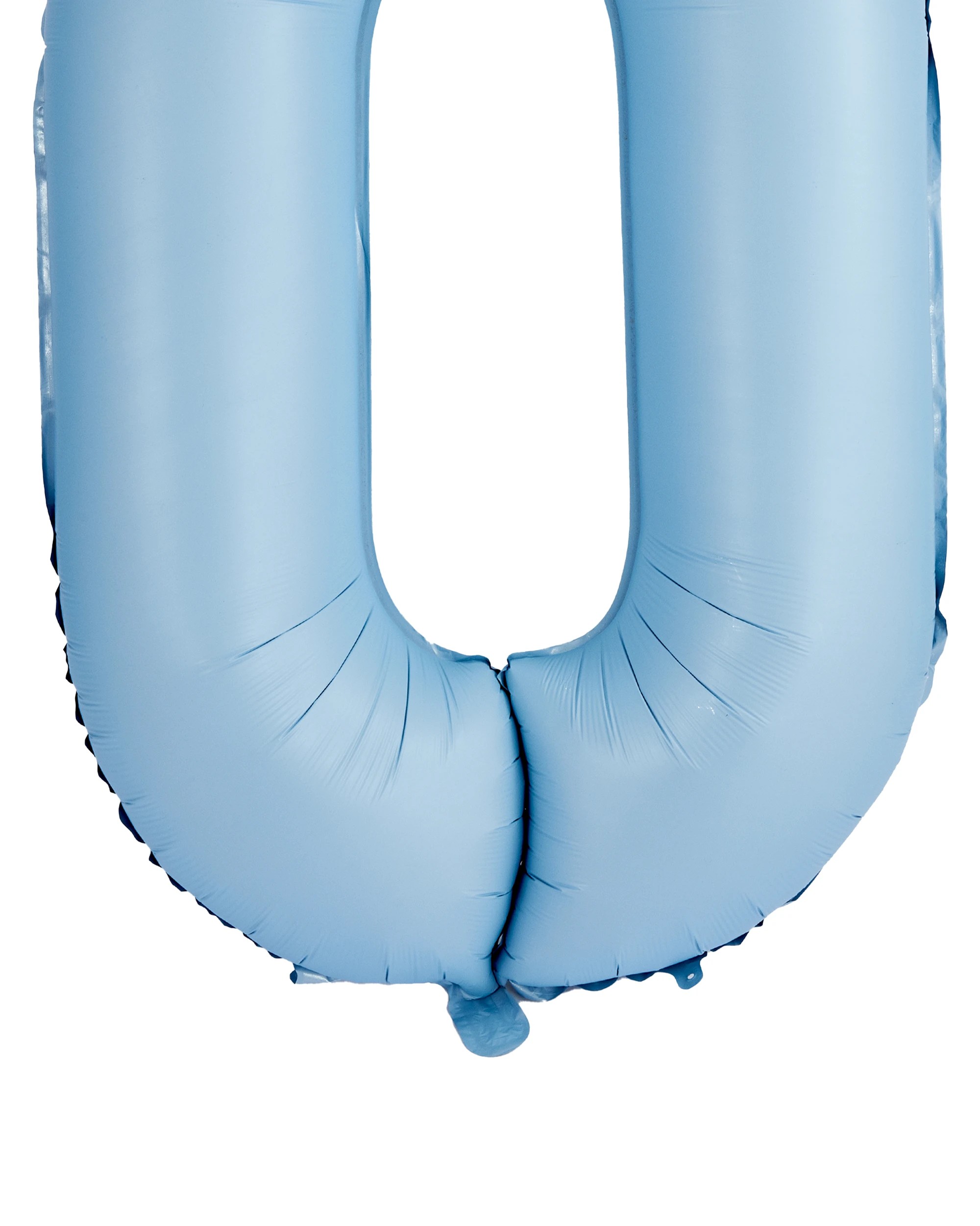 3 Giant Matte Blue Number 0 Foil Balloon, 3 of 5