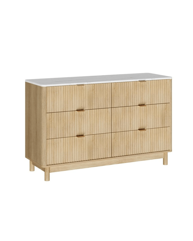 Artiss 6 Chest of Drawers Dresser Table - Nat