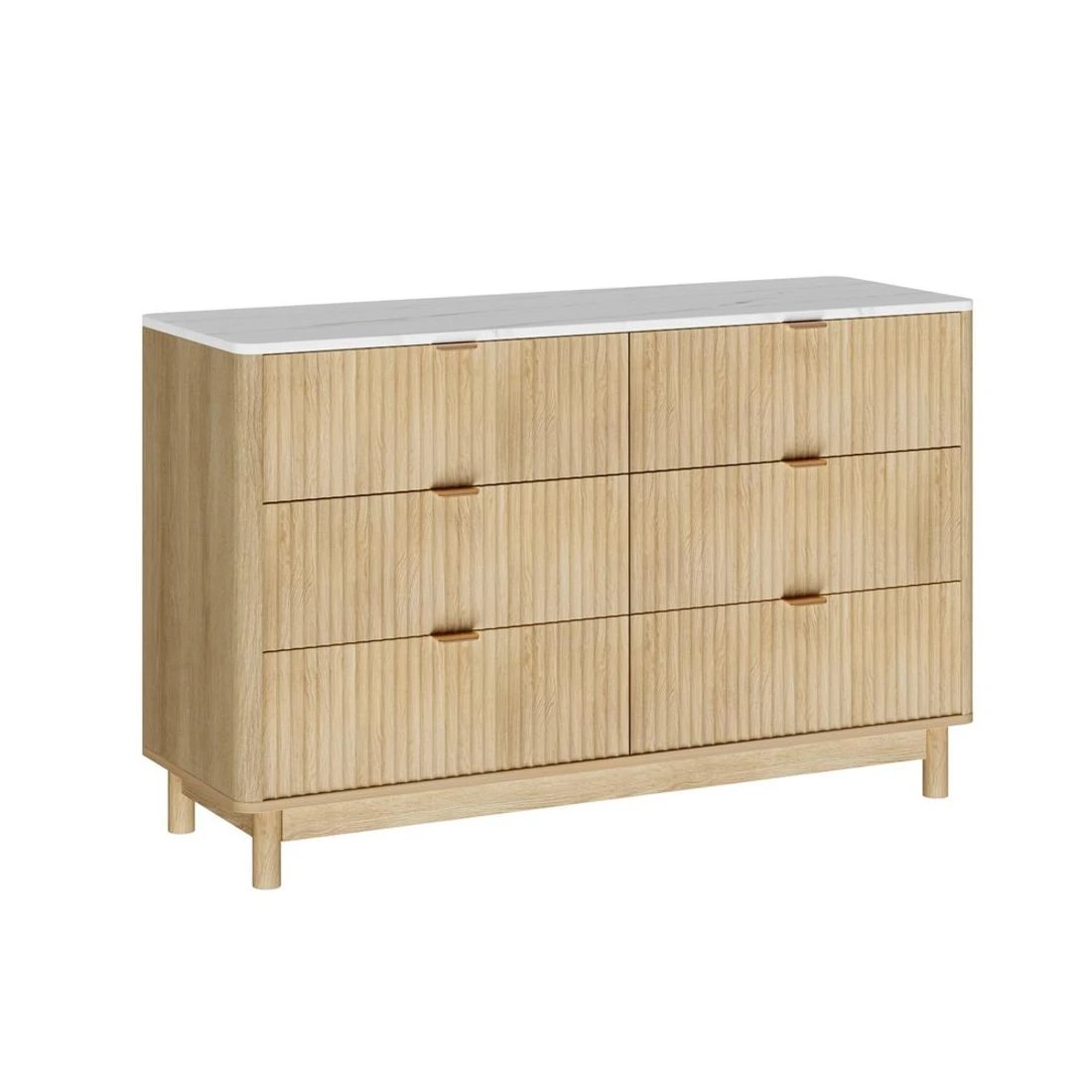 1 Artiss 6 Chest of Drawers Dresser Table - Natural, 1 of 10