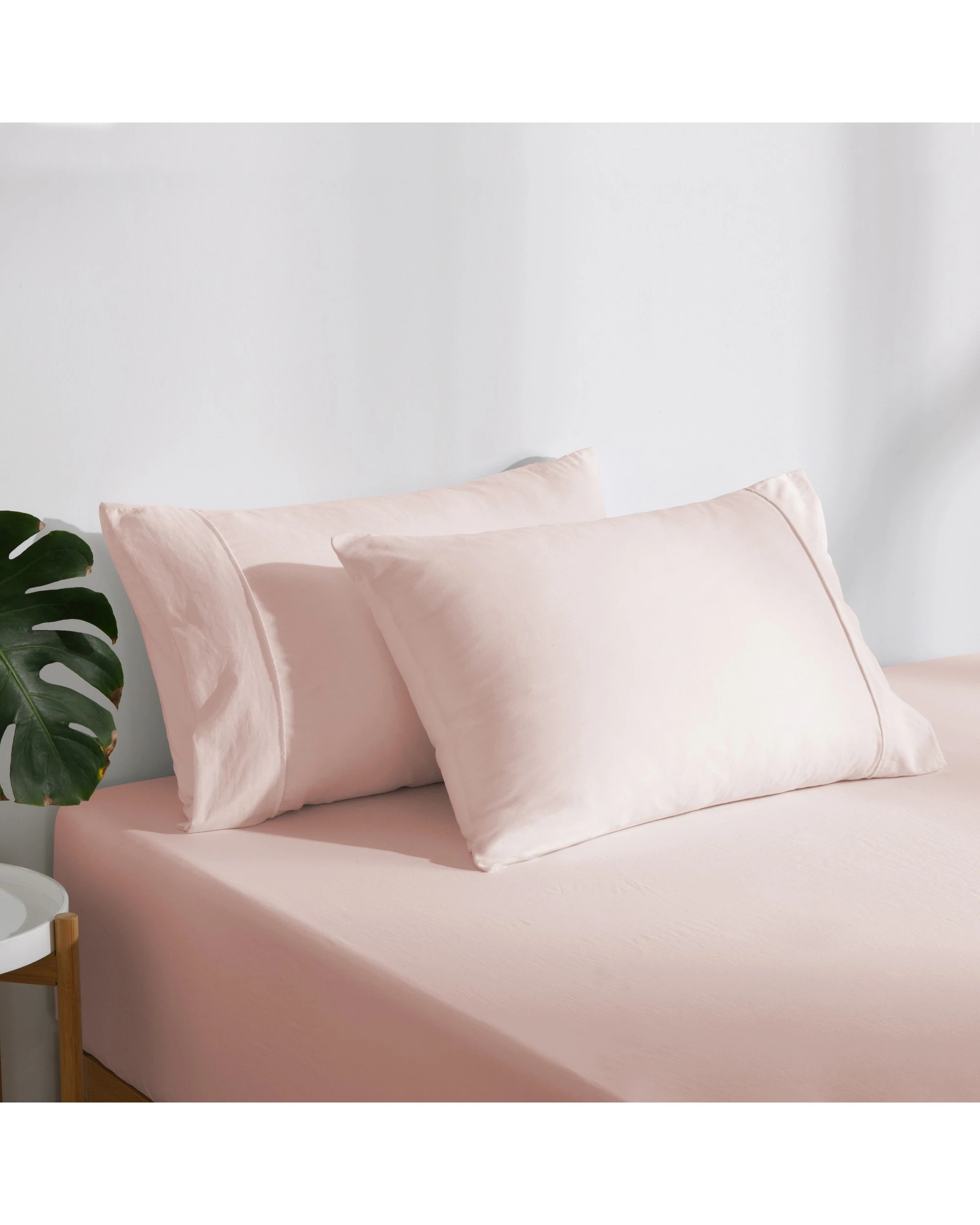 2 Dreamaker Superfine Washed Microfibre Standard Pillowcase Twin Pack - Blush Pink, 2 of 6