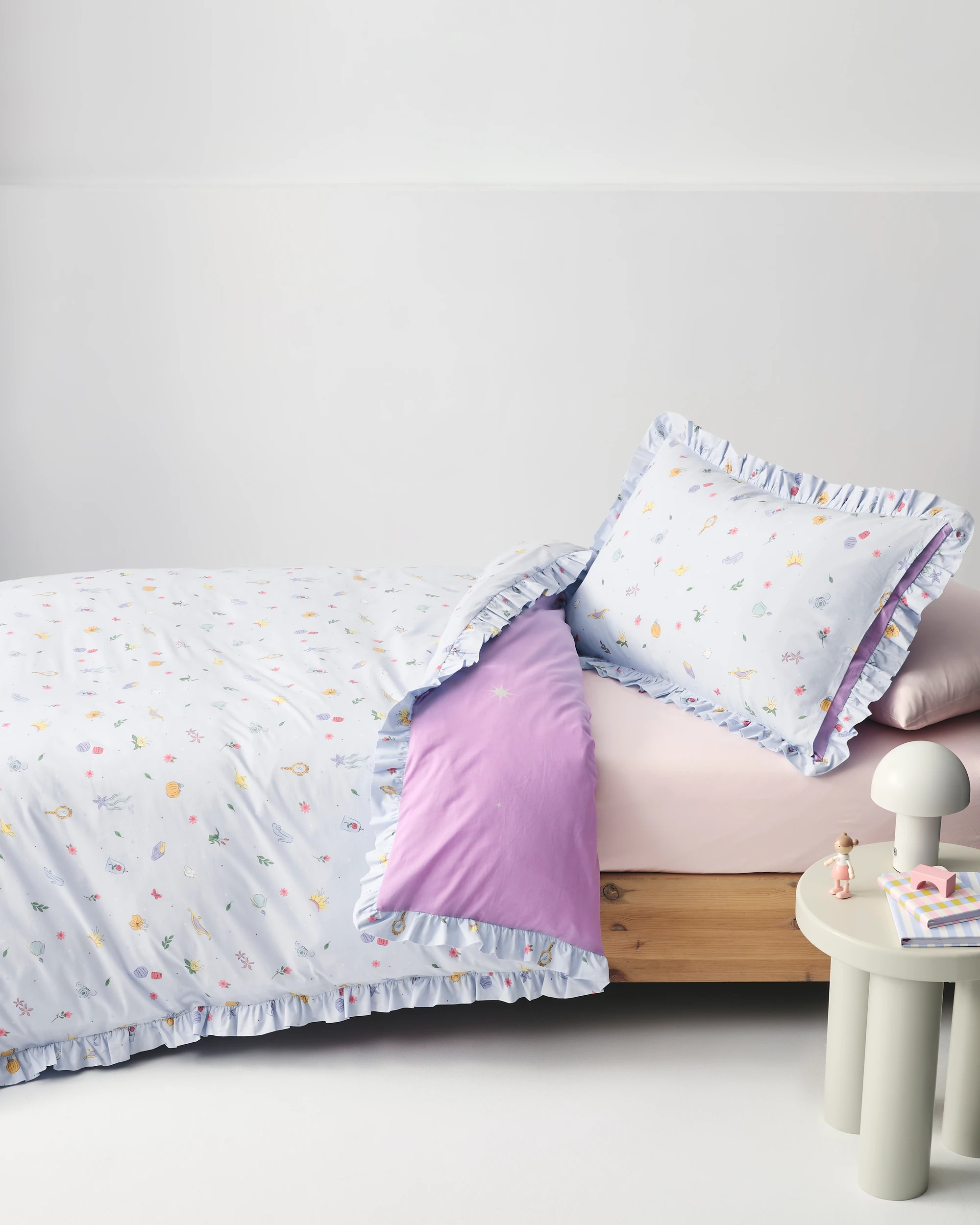 1 Target Disney Princesses Reversible Cotton Quilt Cover Set - Double Bed - Purple, 1 of 10
