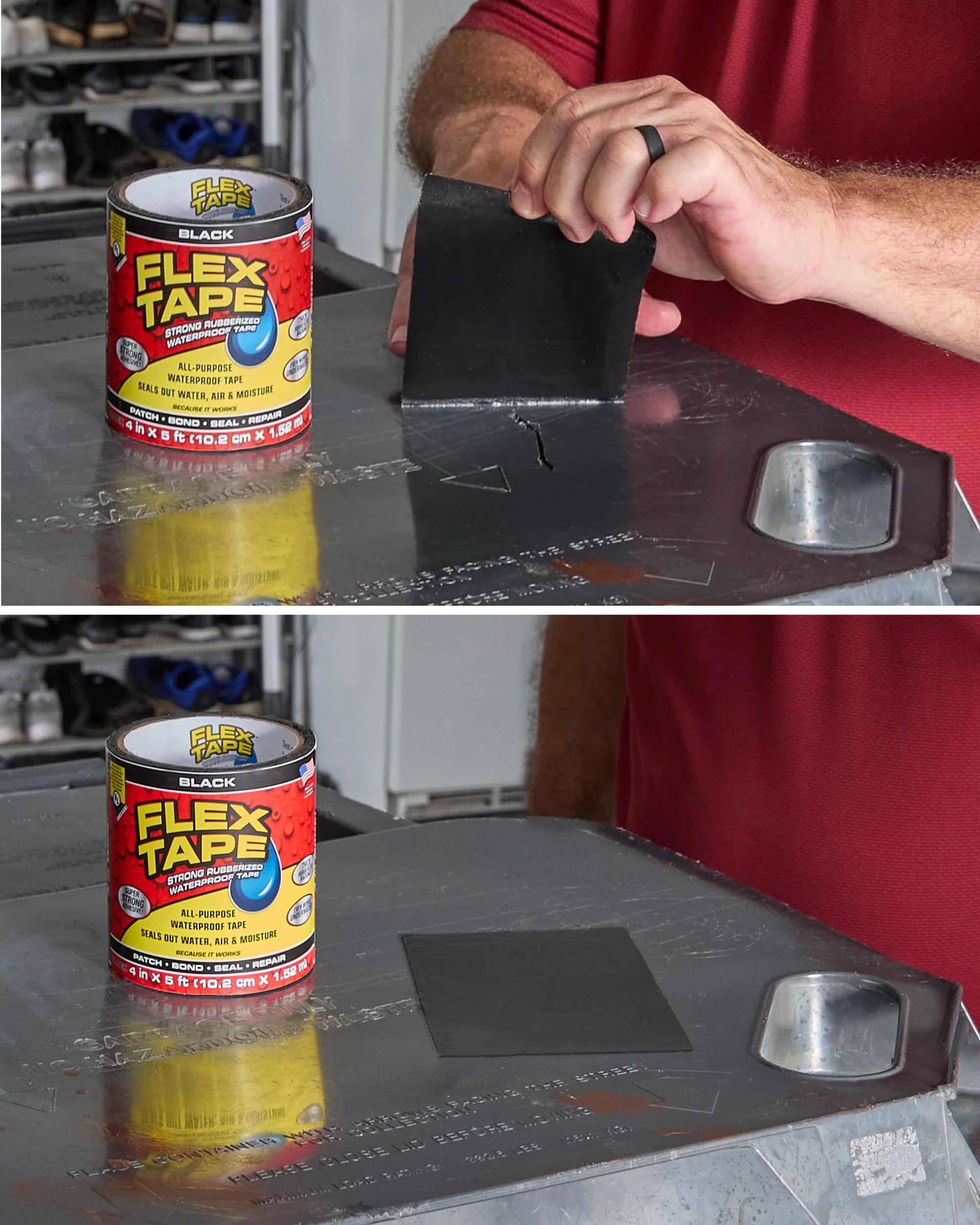 3 Flex Tape 10cm x 1.5m Strong Rubberised Waterproof Tape - Black, 3 of 7