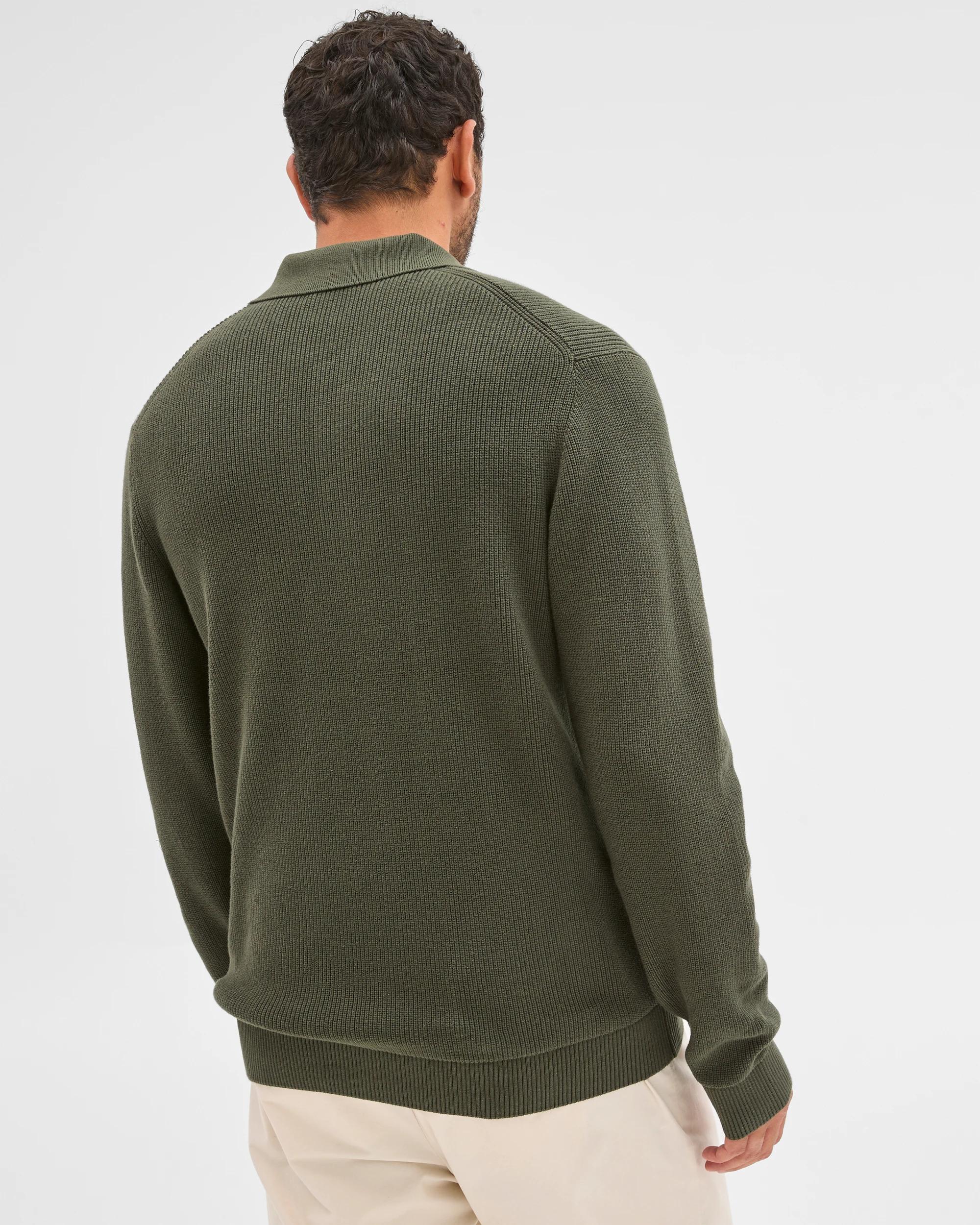6 Target Man Australian Cotton Lightweight Long Sleeve Polo Neck Knit Jumper KHAKI, 6 of 6