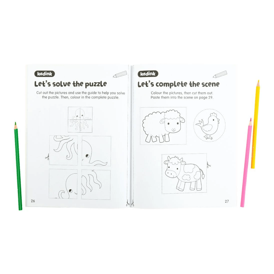 2 Kadink Scissor Skills Workbook 48 Pages, 2 of 3