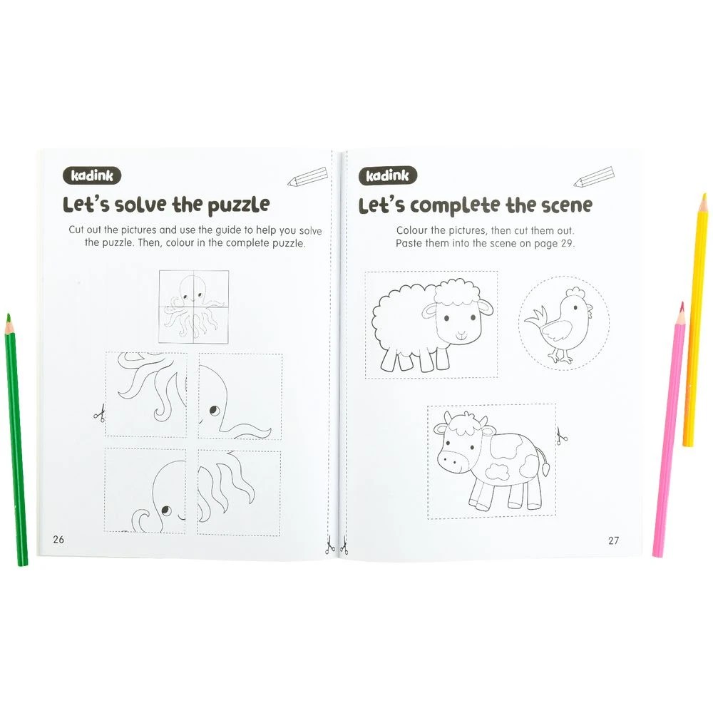 2 Kadink Scissor Skills Workbook 48 Pages, 2 of 3