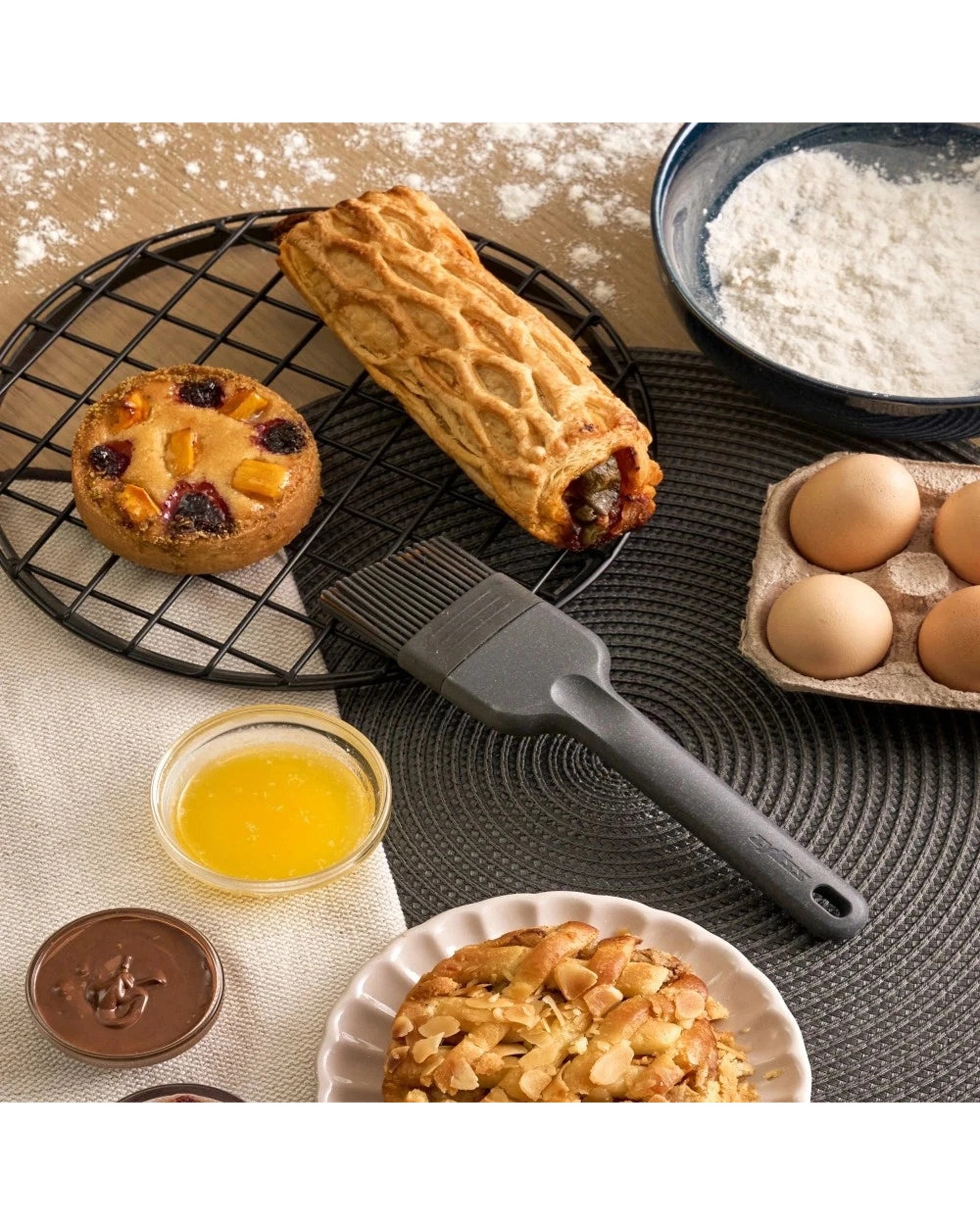 5 Zyliss Silicone Basting Brush Heat Resistant With Ergonomic Wheat Straw Handle - Grey, 5 of 5