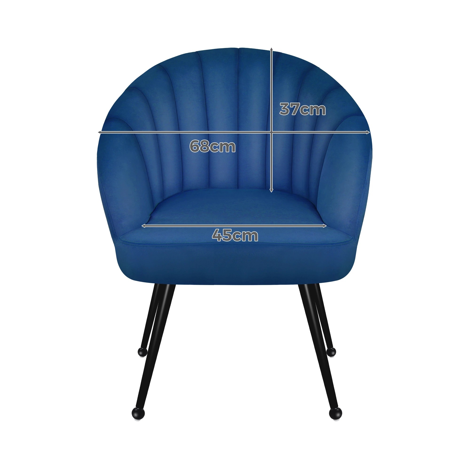 6 Alfordson Armchair Lounge Chair Accent Tub Chair Sofa Couch Velvet - Blue, 6 of 9