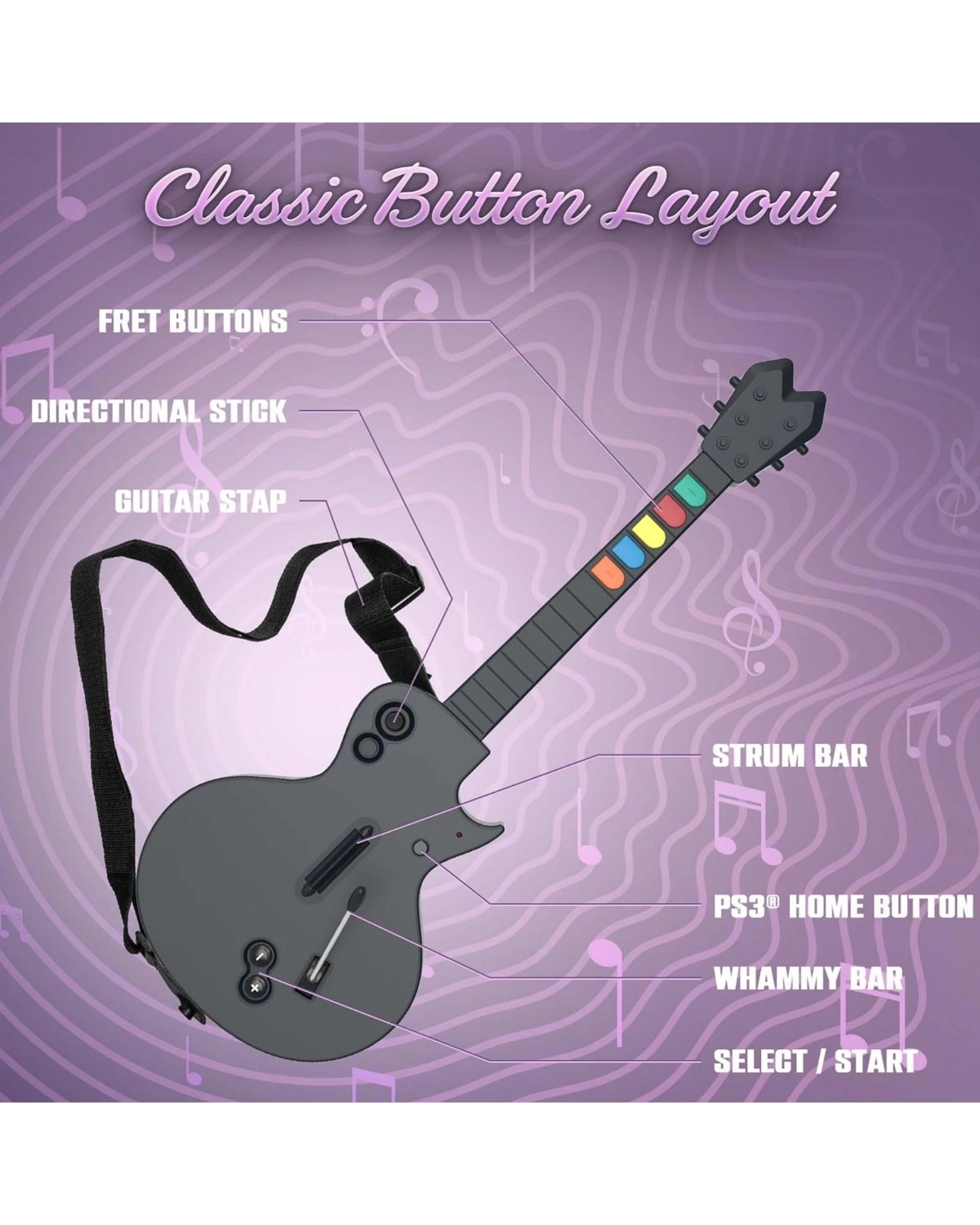 4 Hyperkin Hyper Jammer Wireless Guitar for PS3 and PC - Black, 4 of 7