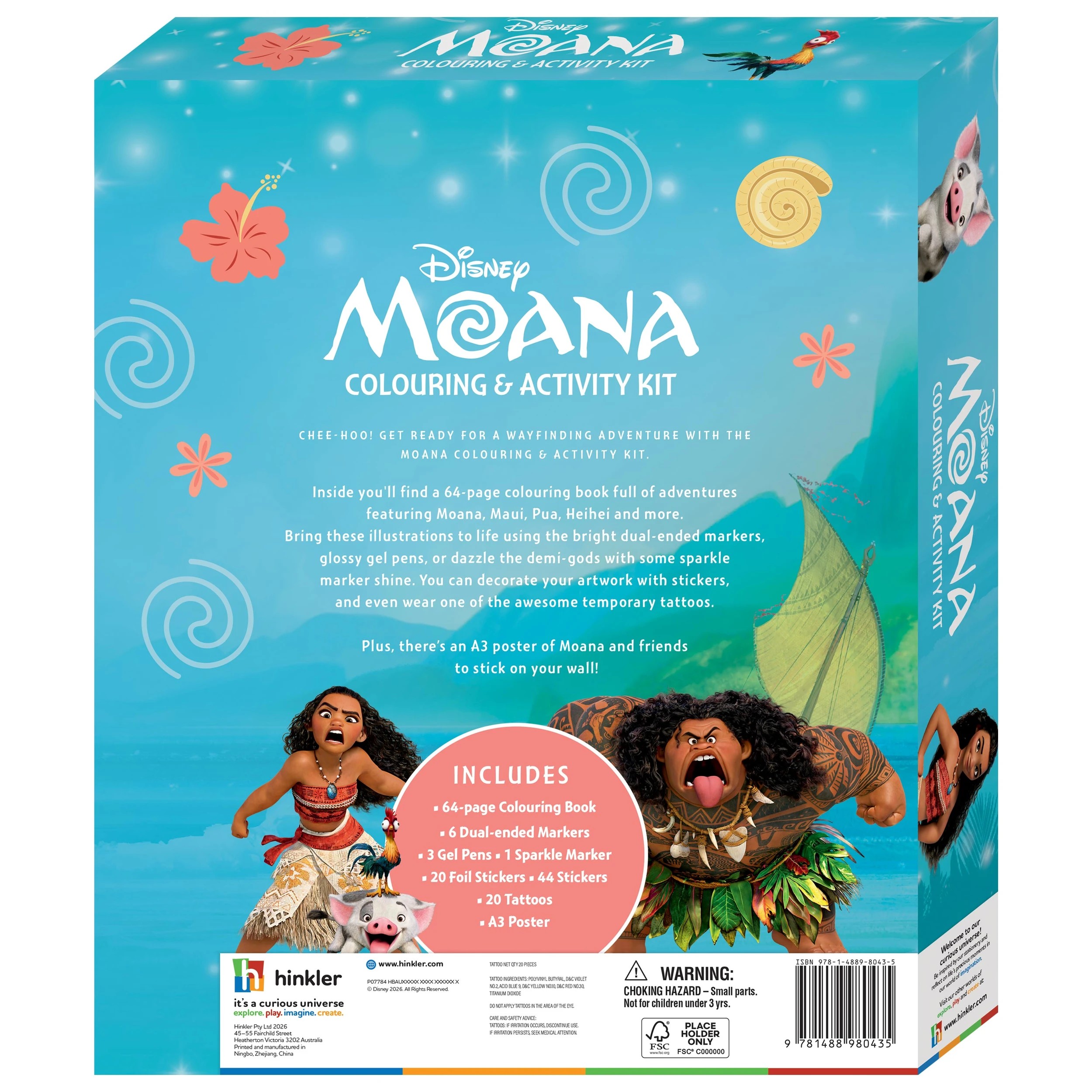 2 Kaleidoscope Disney Moana Colouring and Activity Kit - Book, 2 of 7