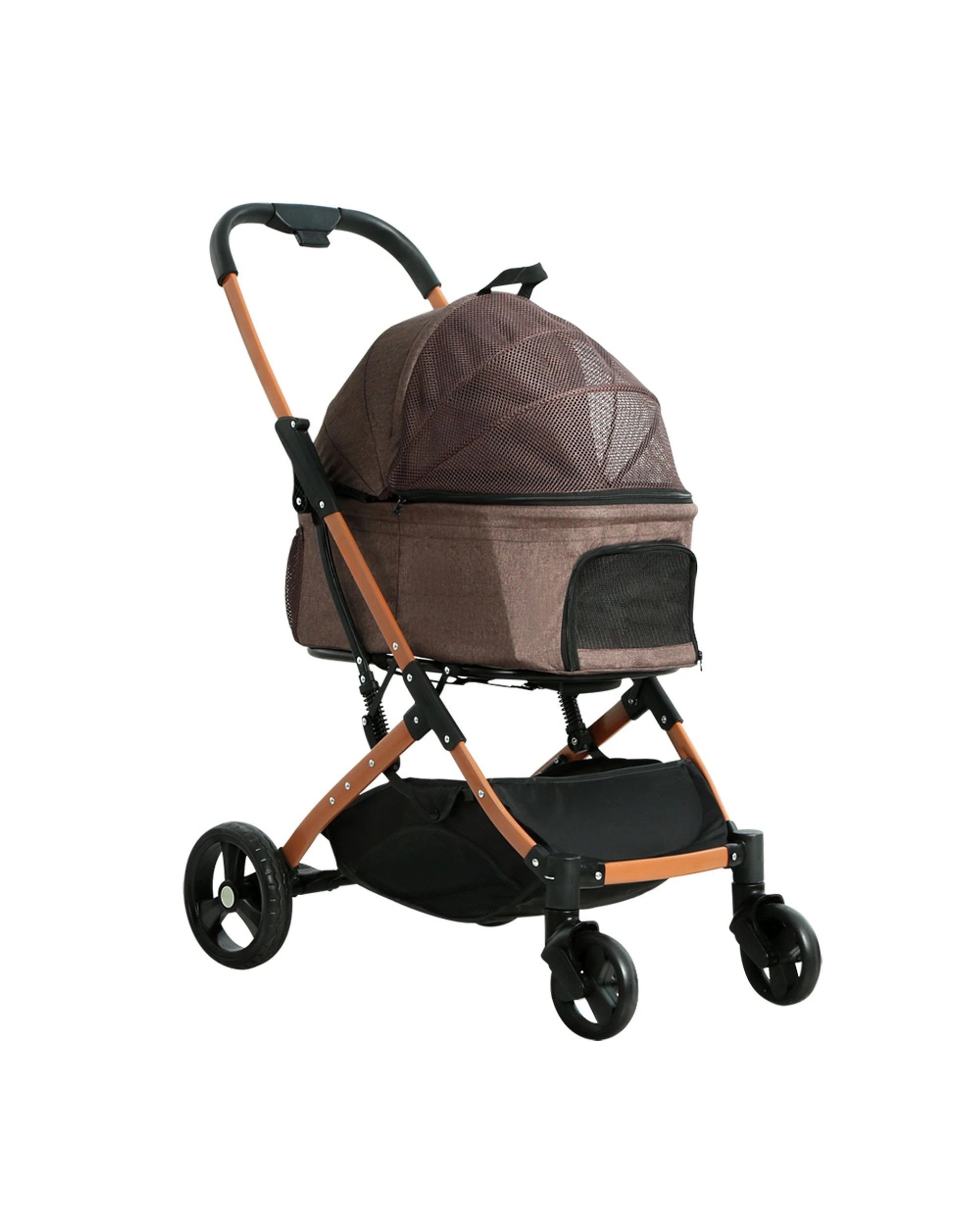 1 i.Pet Pet Stroller Dog Pram - Brown, 1 of 7