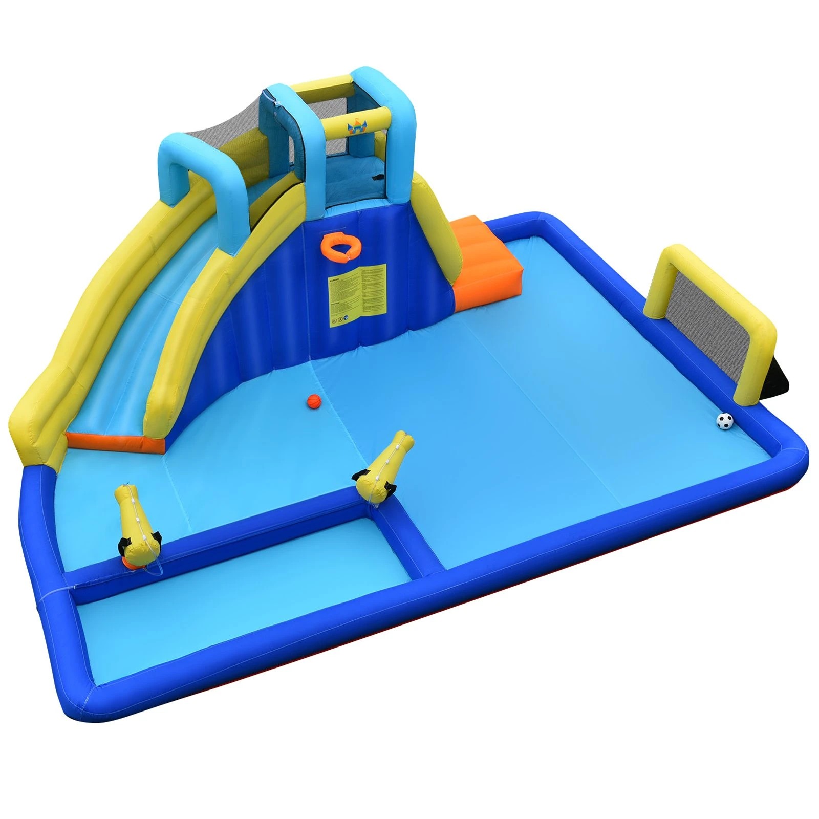 1 Costway Inflatable Water Slide Indoor Splash Pool No Blower, 1 of 1