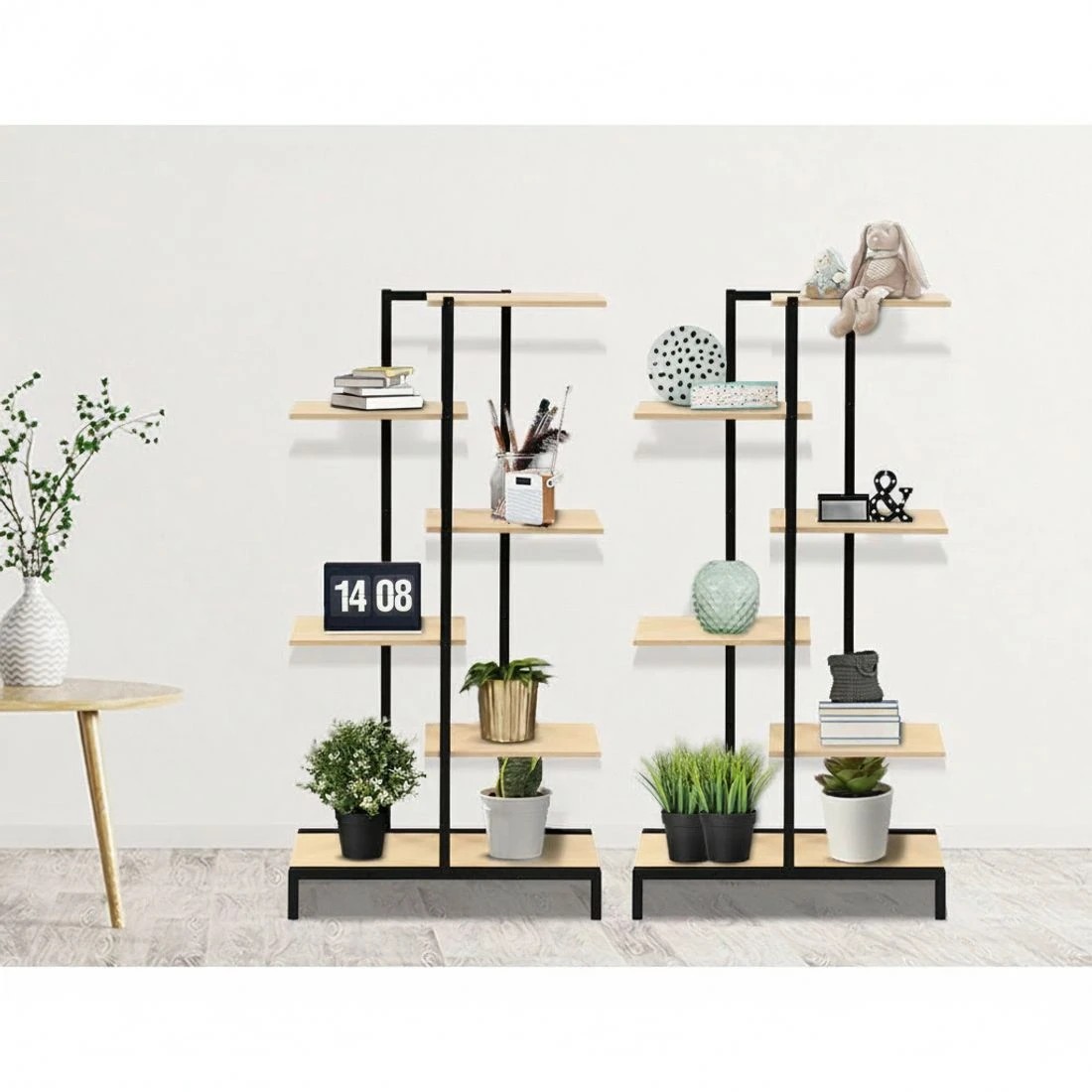 4 Artiss Plant Stand 6 Tier Metal Zigzag Flower Pot Shelf - Multi, 4 of 6