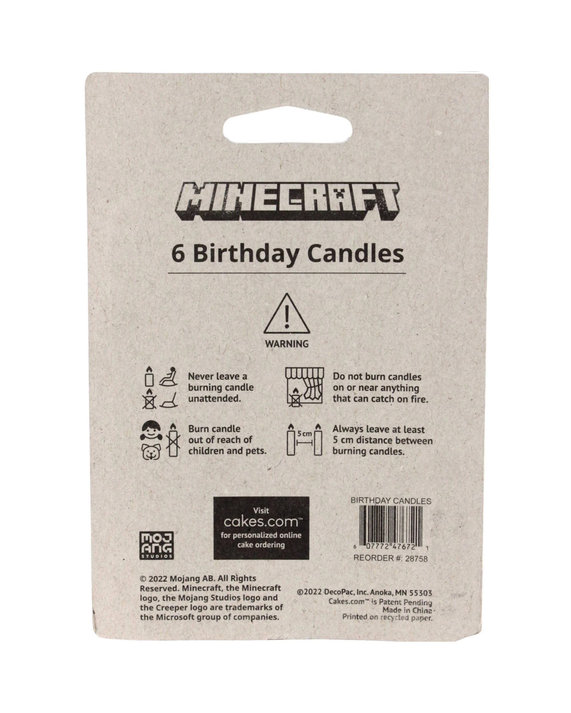 4 Decopac TNT Birthday Candles Set of 6, 4 of 4