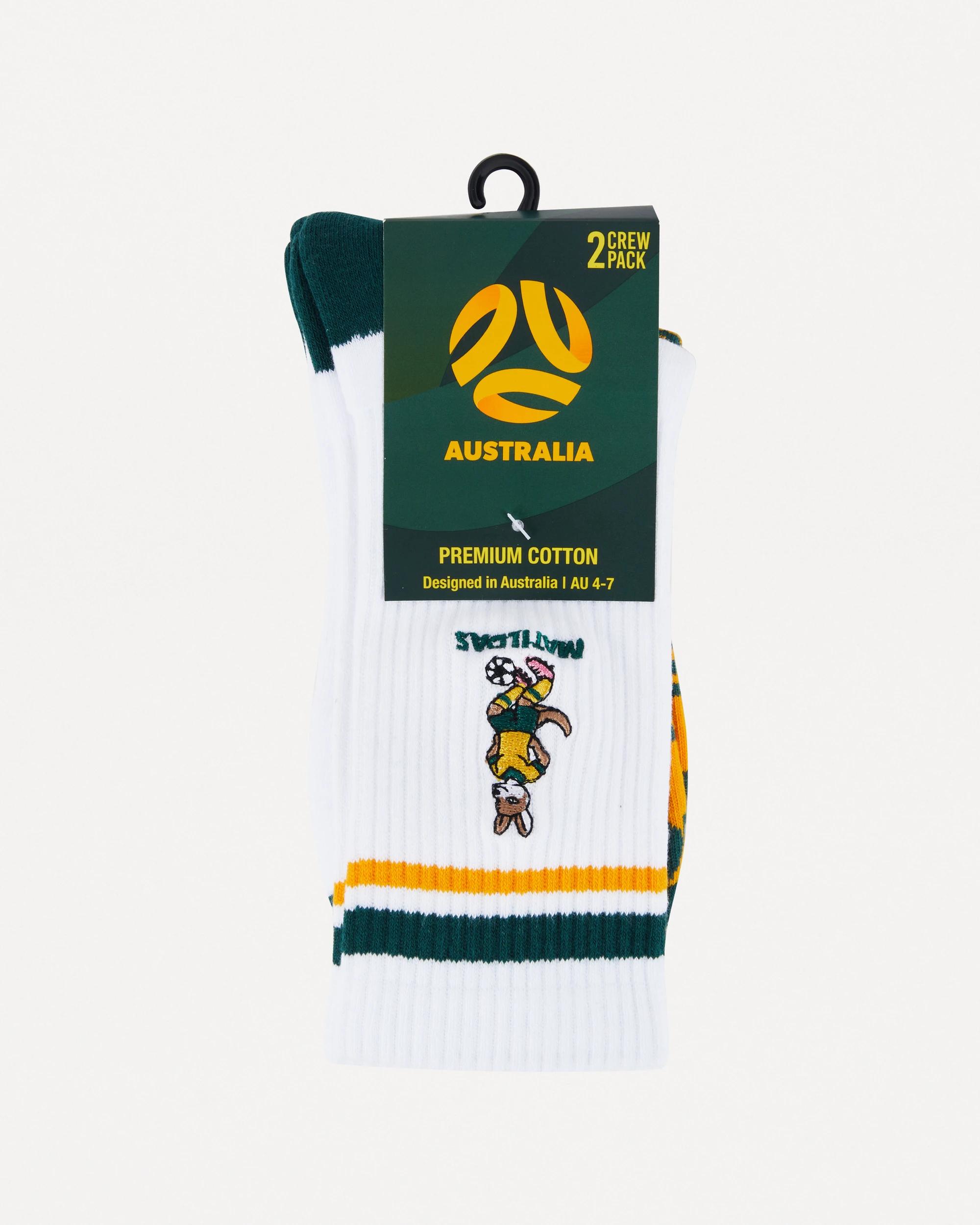 3 2 Pack Matildas Socks Yellow, 3 of 3