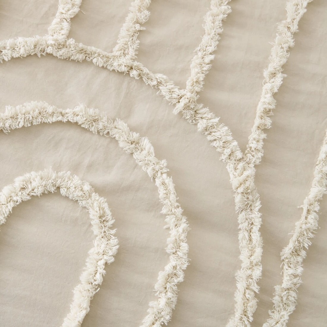 4 Avery Cotton Quilt Cover Set - Queen Bed, Beige, 4 of 6