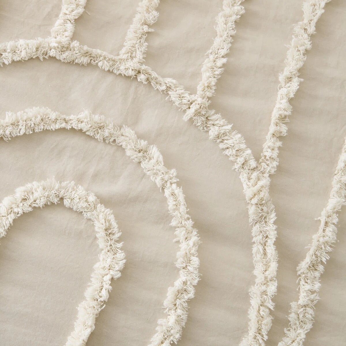 4 Avery Cotton Quilt Cover Set - Queen Bed, Beige, 4 of 6