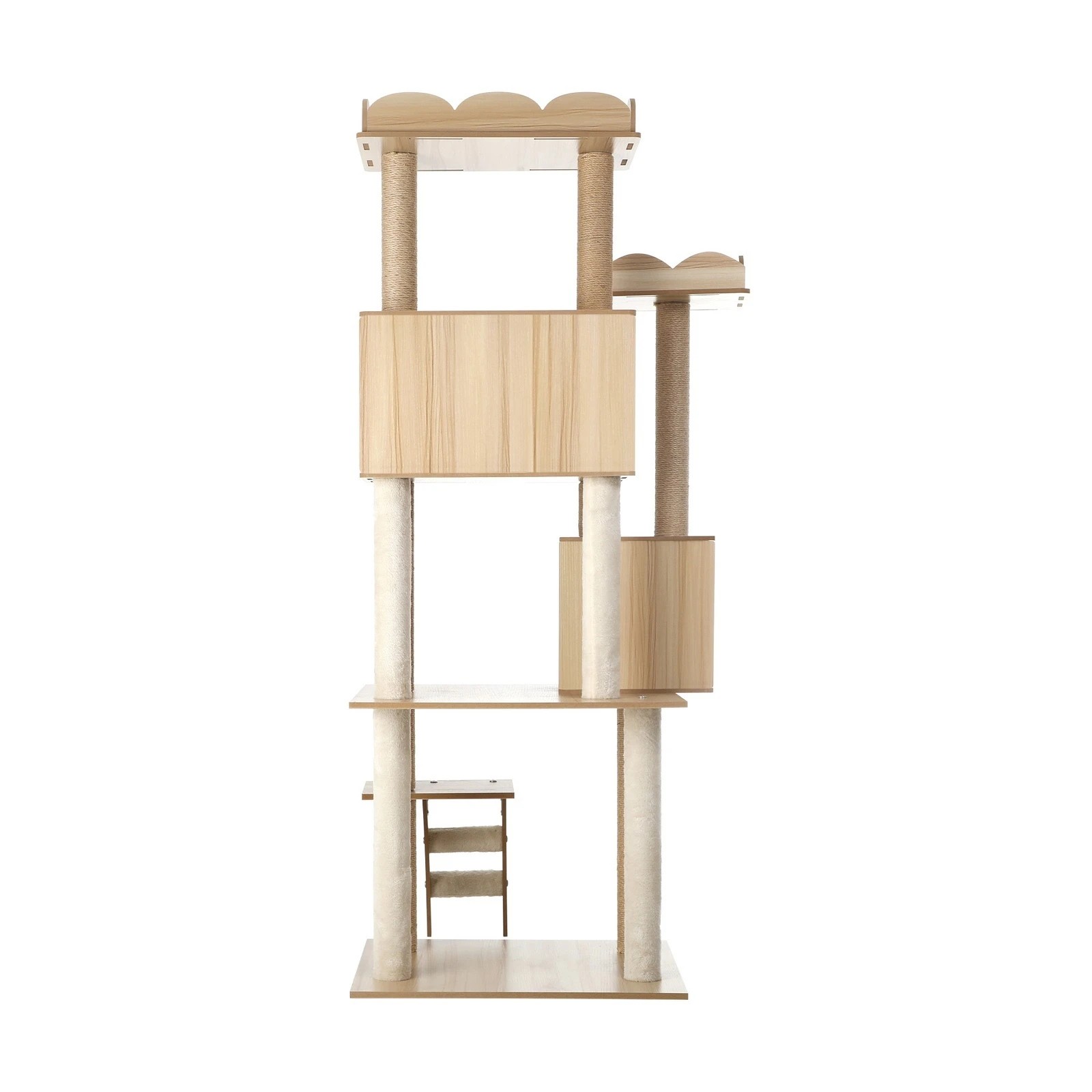 5 Alopet Cat Tree Tower Scratching Post House Bed Wood Scratcher Condo 161cm
 - Natural, 5 of 7