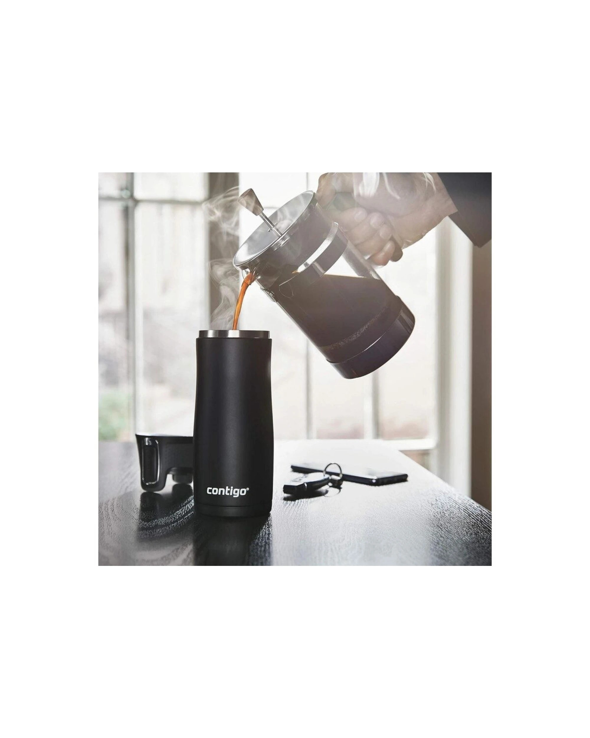 4 Contigo West Loop Autoseal Travel Mug 473ml Stainless Insulated - Matte Black, 4 of 6