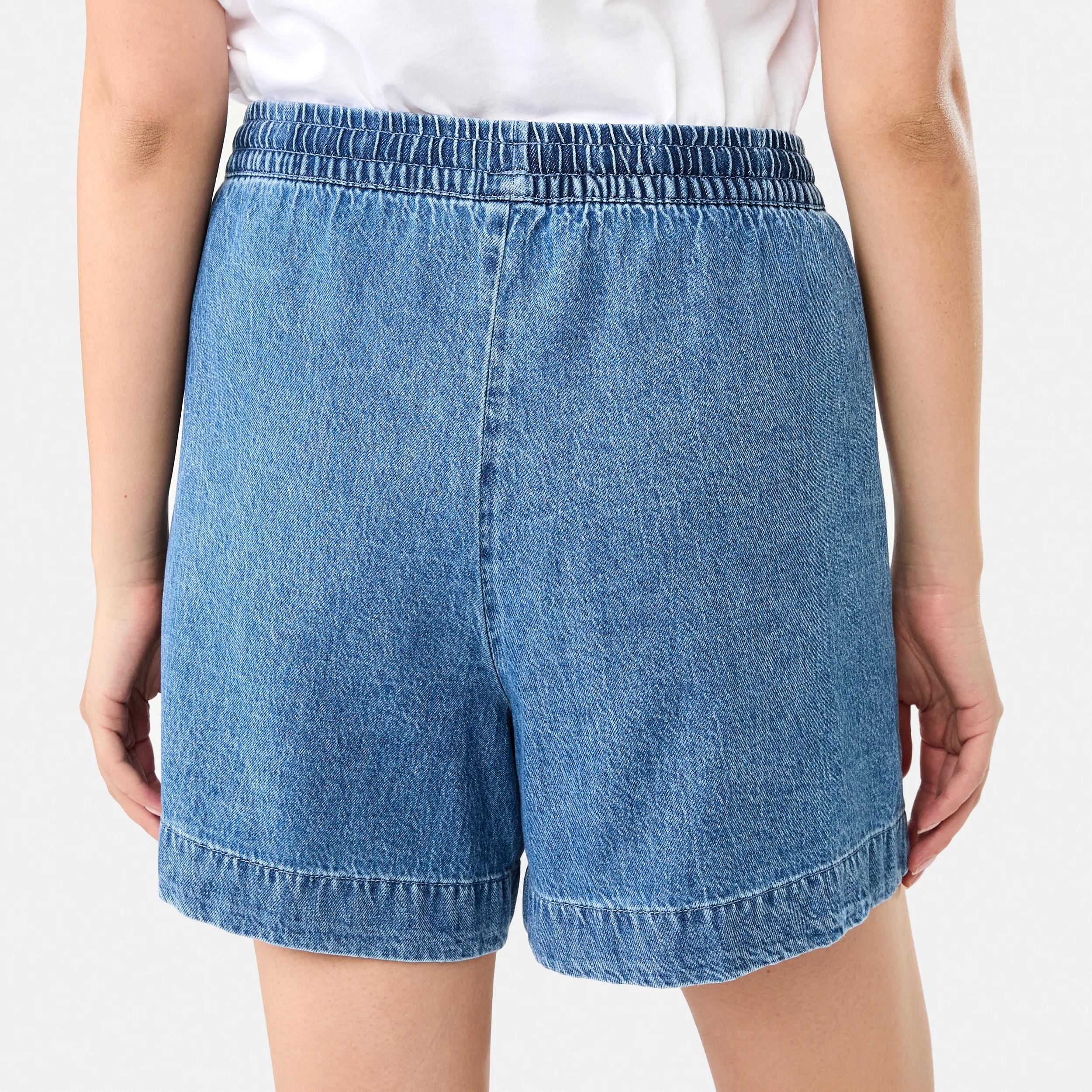 4 Patch Pocket Denim Shorts MID BLUE DENIM WASH, 4 of 8