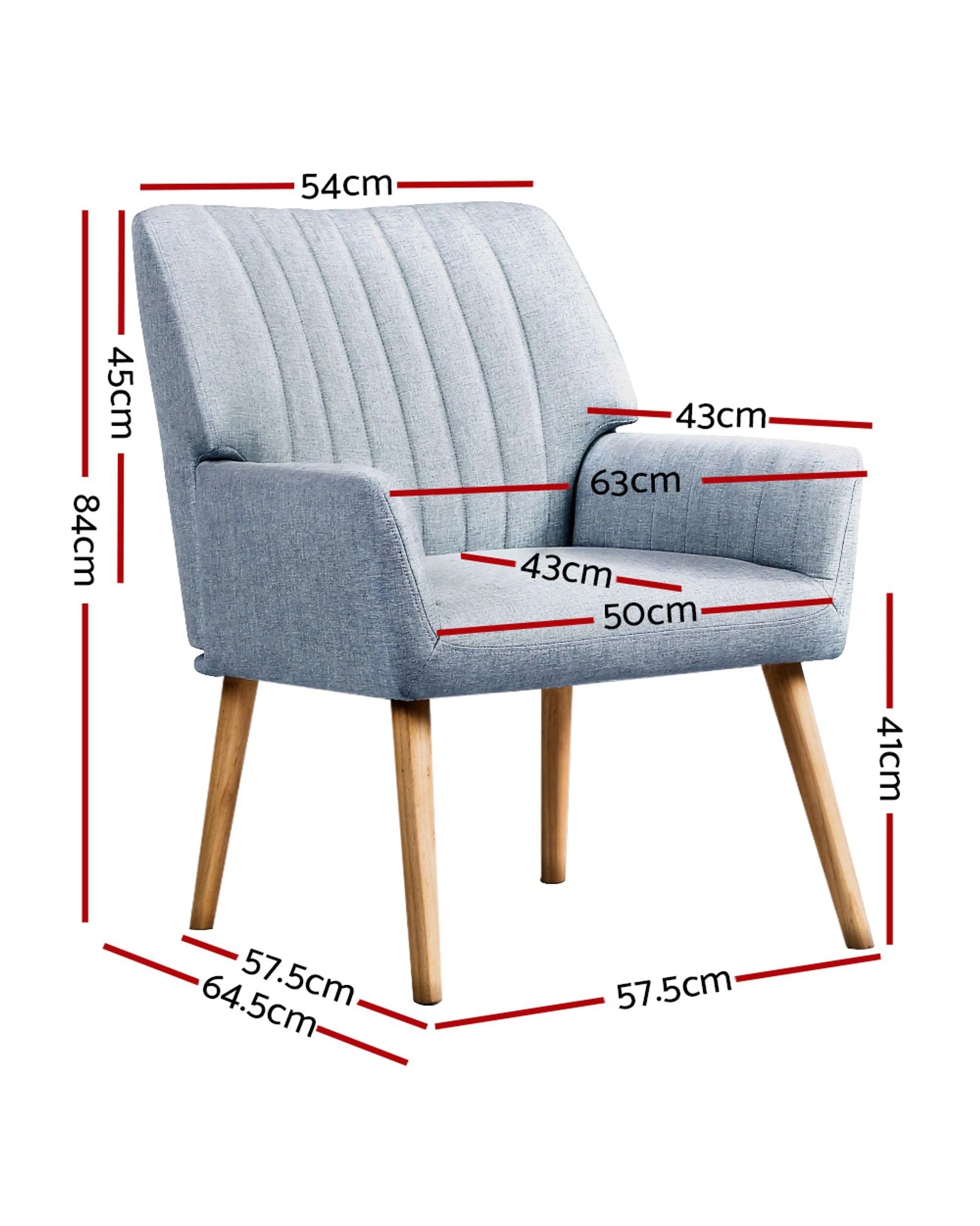 2 Artiss Armchair Fabric   Sebastini - Multi, 2 of 6