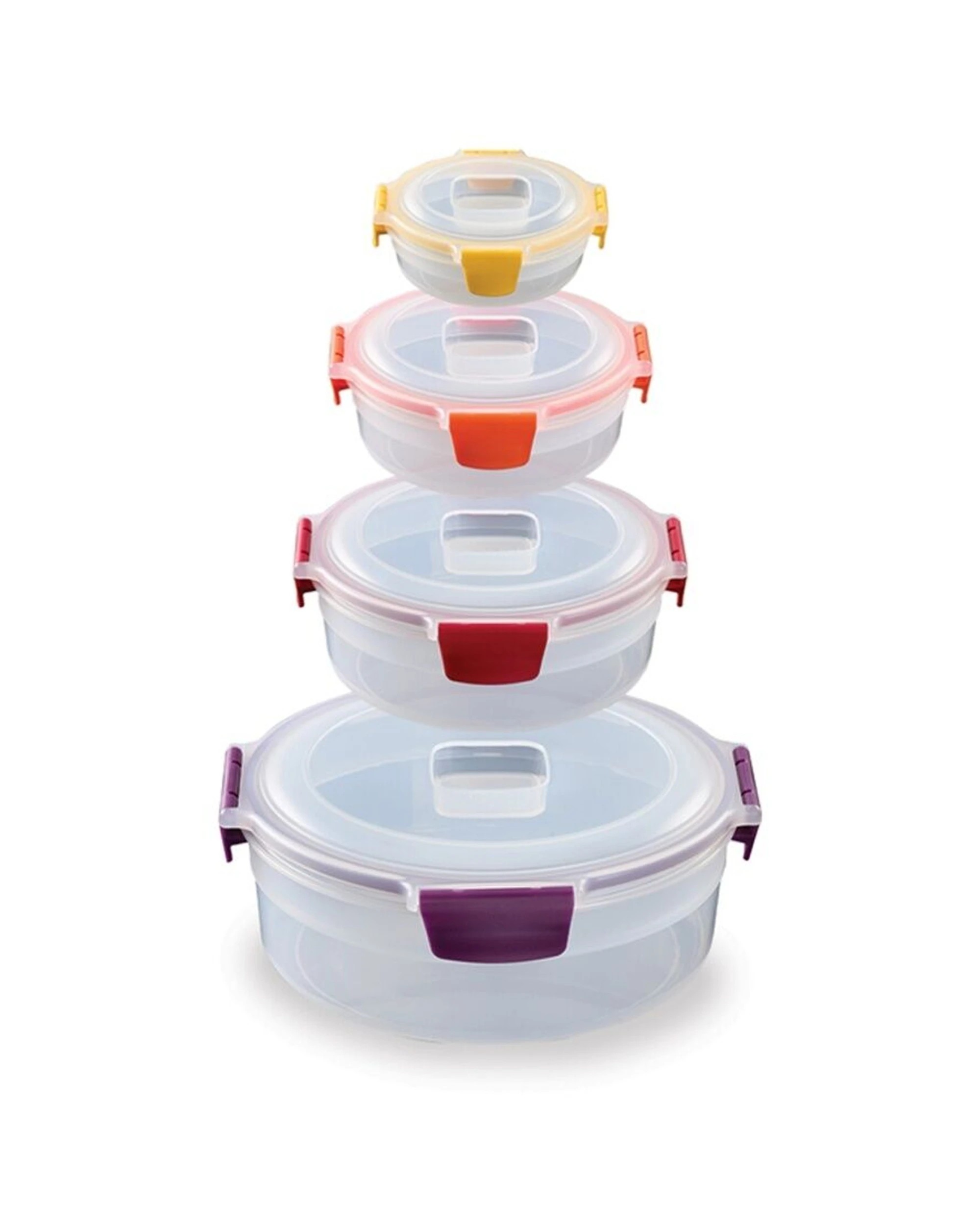 2 Joseph Joseph 2x 4pc Nest Lock Round Airtight Food Container Set Multisize - Multi, 2 of 8