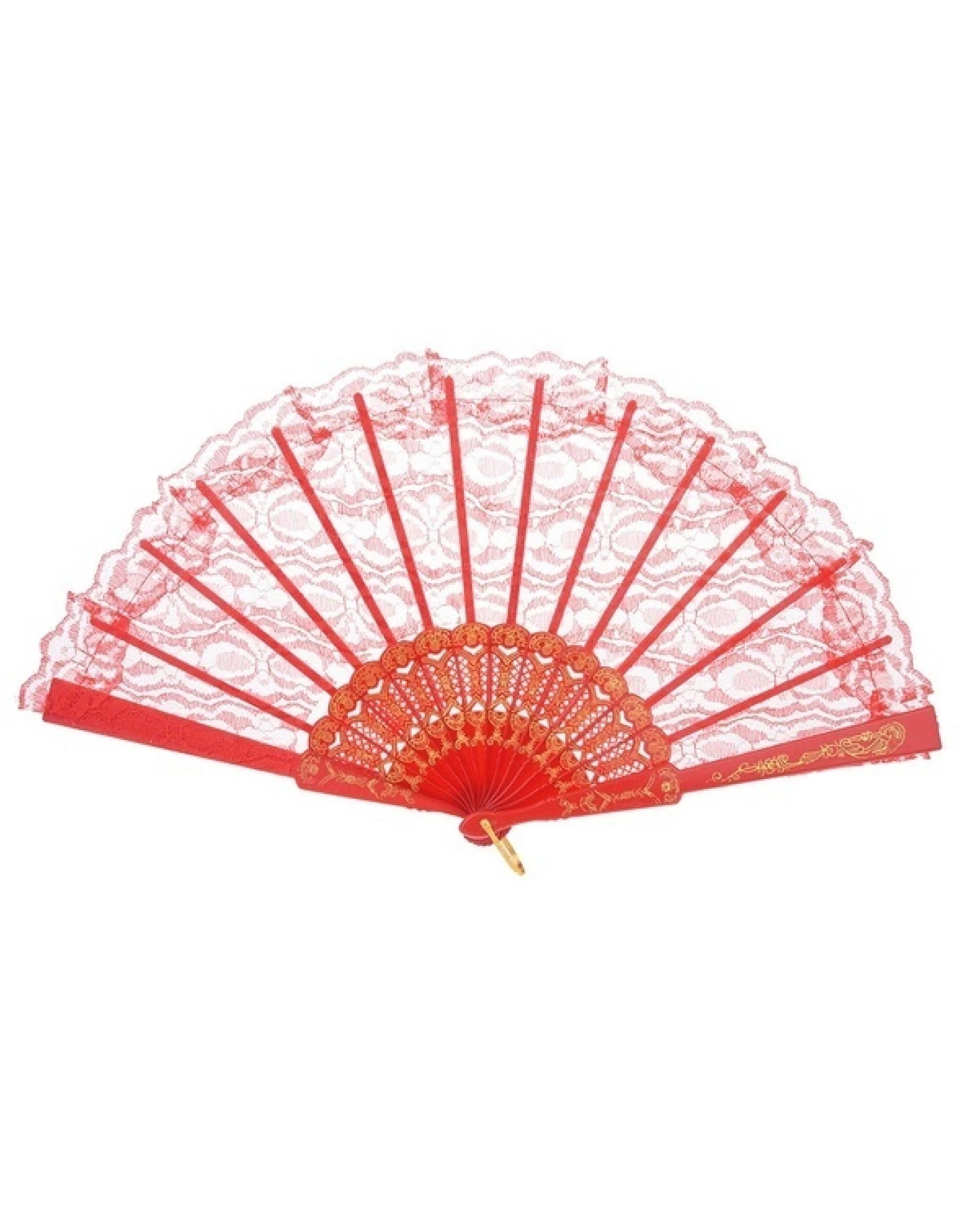 1 BR Costumes Hand Folding Lace Fan for Weddings and Parties, 1 of 2