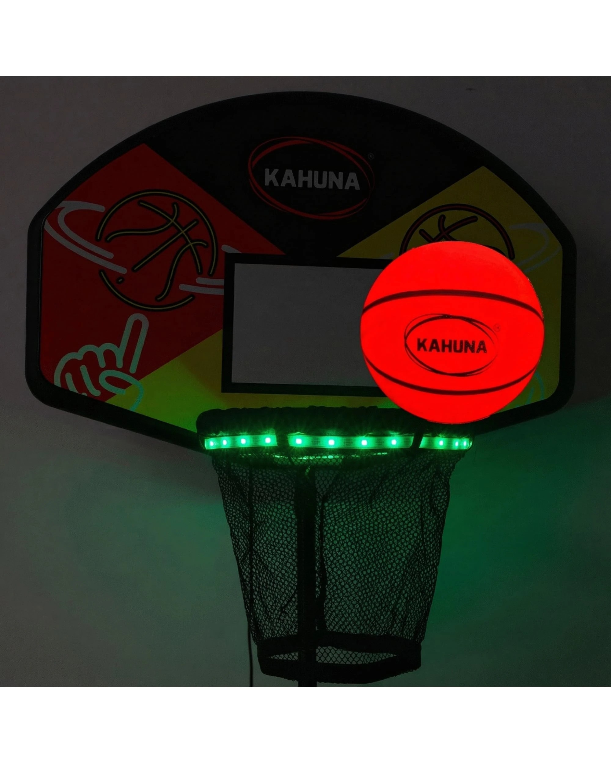 8 Kahuna 14ft Trampoline with LED Basketball Set - Orange, 8 of 8