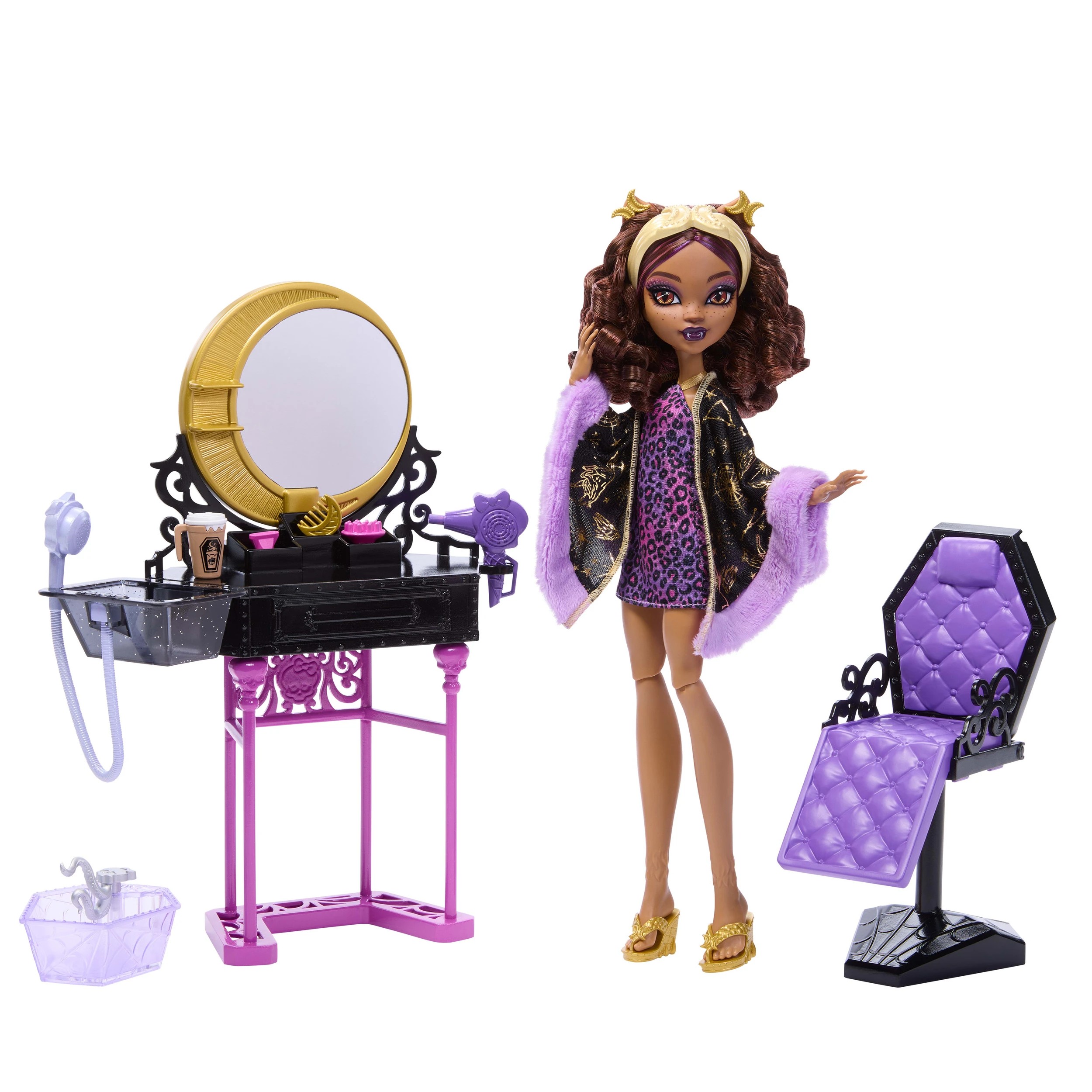 3 Monster High Clawdeen Wolf Doll and Scare-Do Salon Playset, 3 of 7