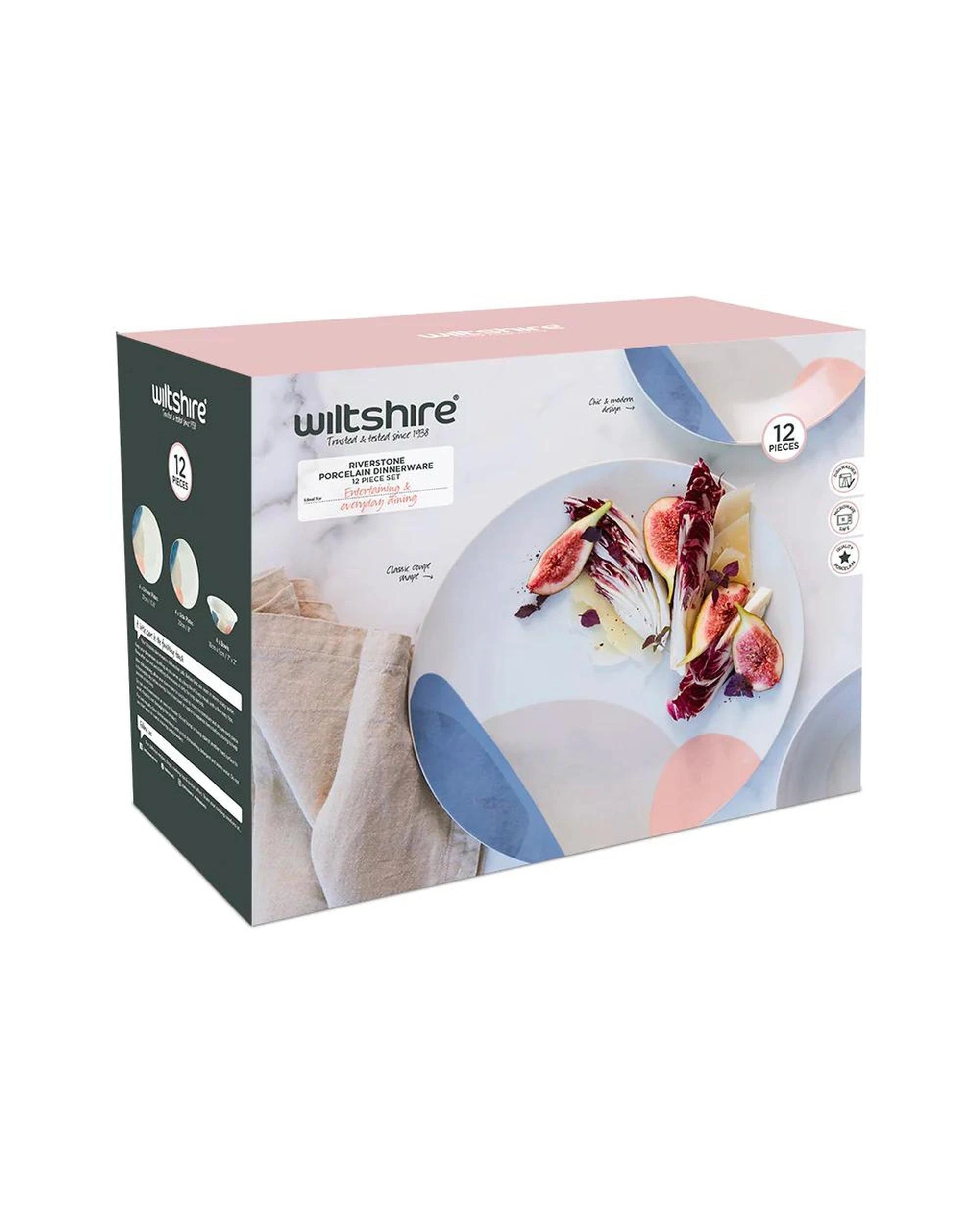 5 Wiltshire Riverstone Dinner Set of 12  12pc, 5 of 5