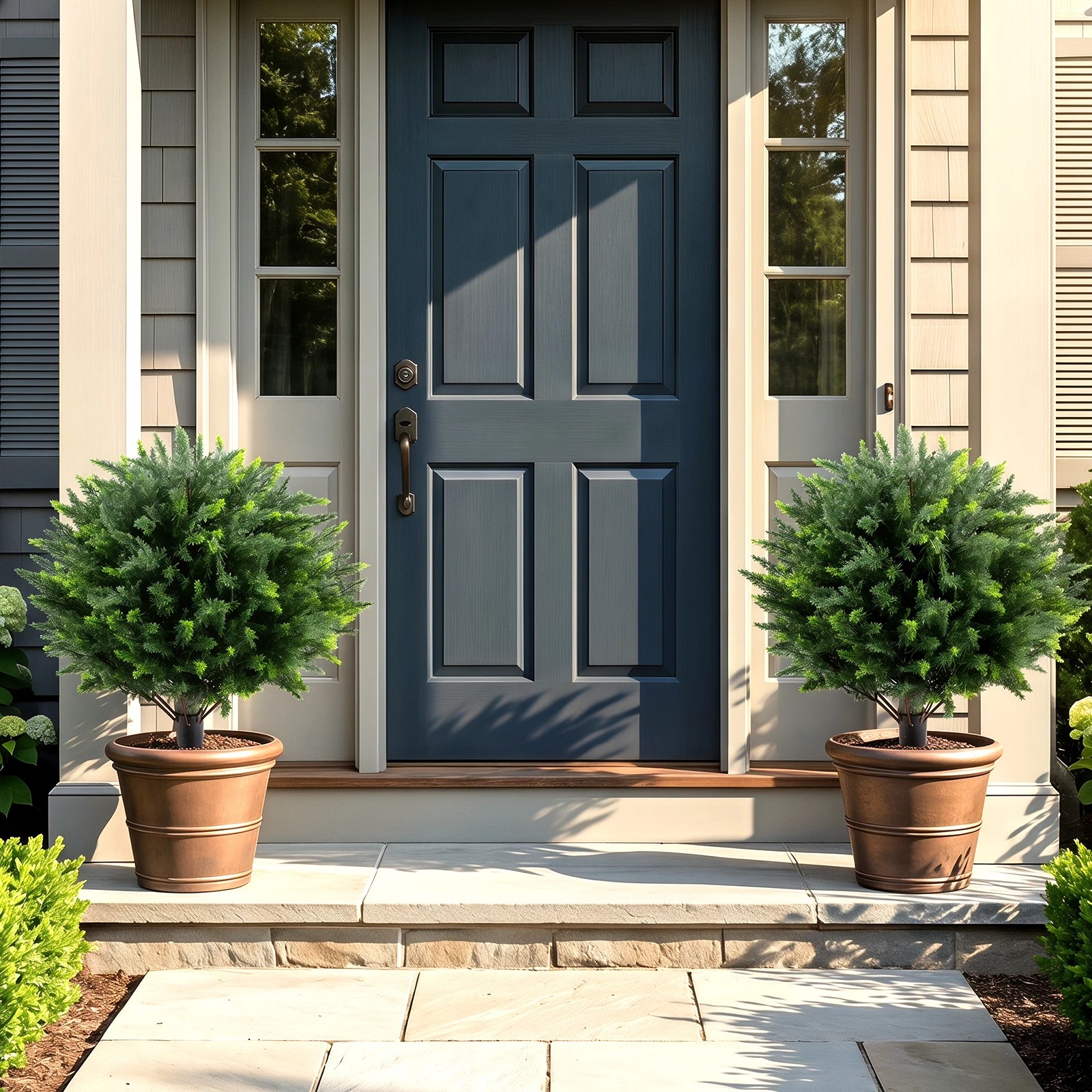 3 Costway 70cm Artificial Cypress Topiary Trees Set of 2 Faux Topiary Bushes Shrubs, 3 of 4