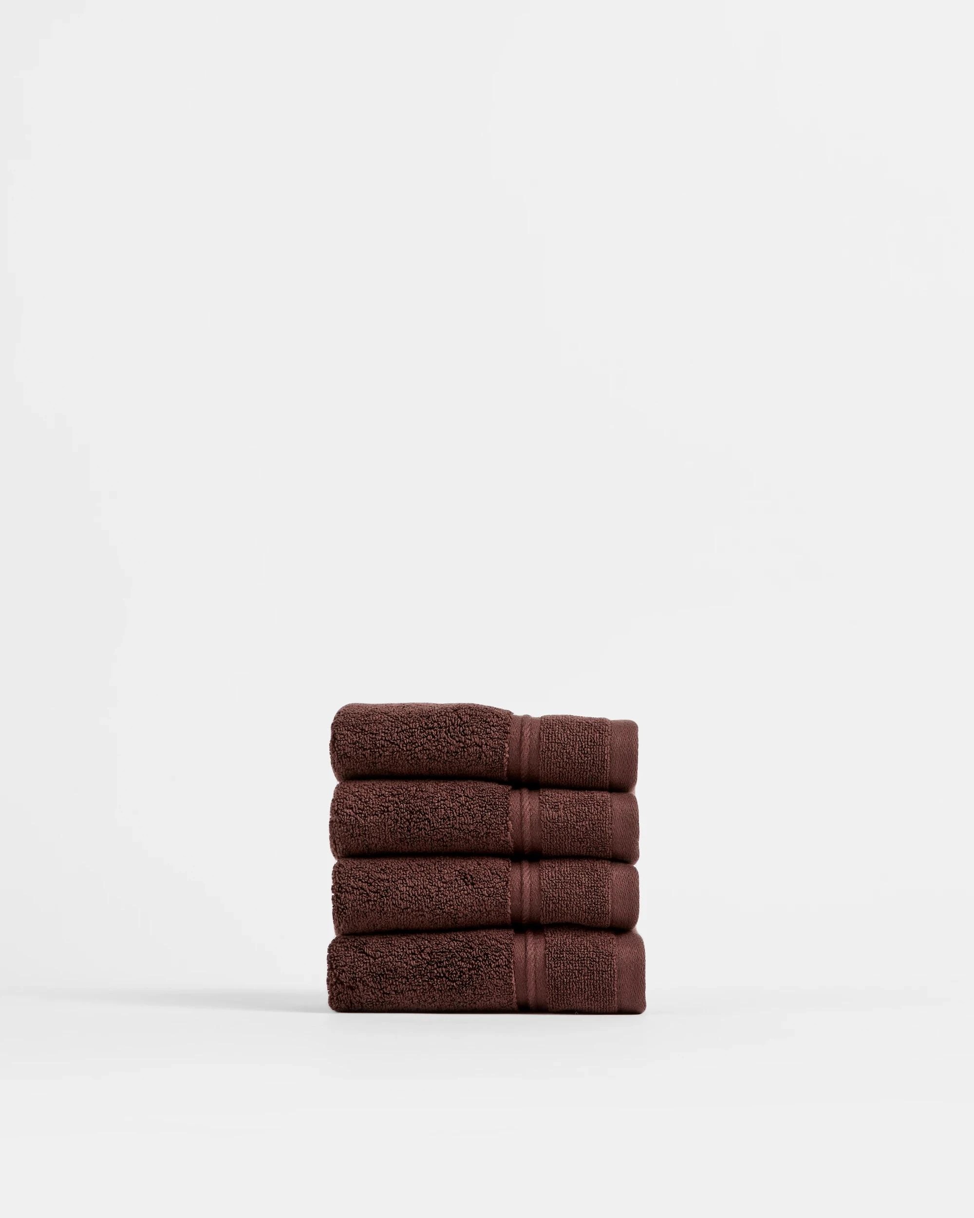 4 Target Luxury Egyptian Cotton Pile Face Washer 4 Pack - Brown, 4 of 4